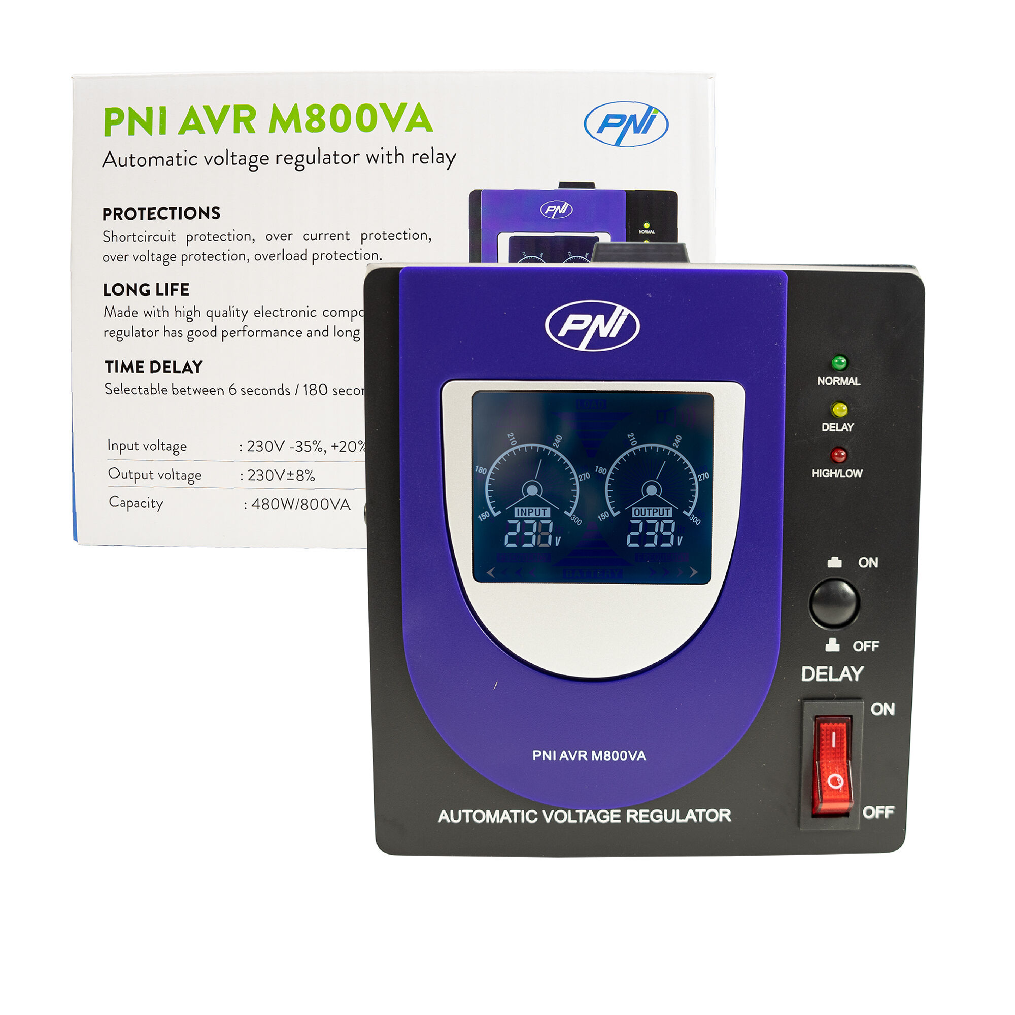 Spannungsstabilisator mit PNI-Relais AVR M800VA X
