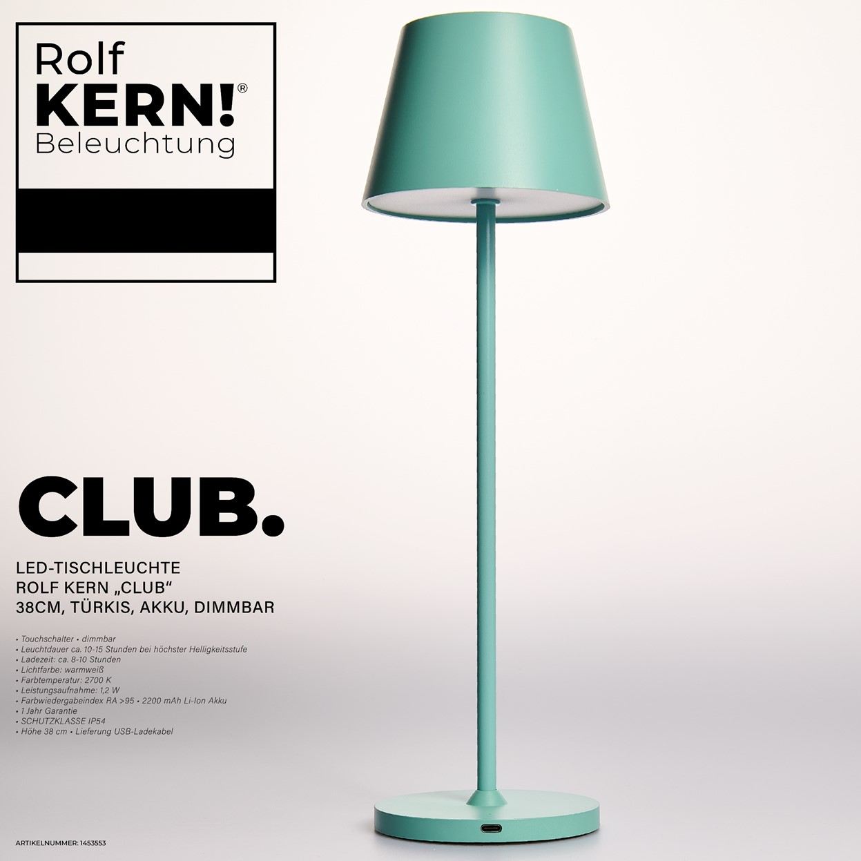 LED-Tischleuchte ROLF KERN „Club“  - Bild 1