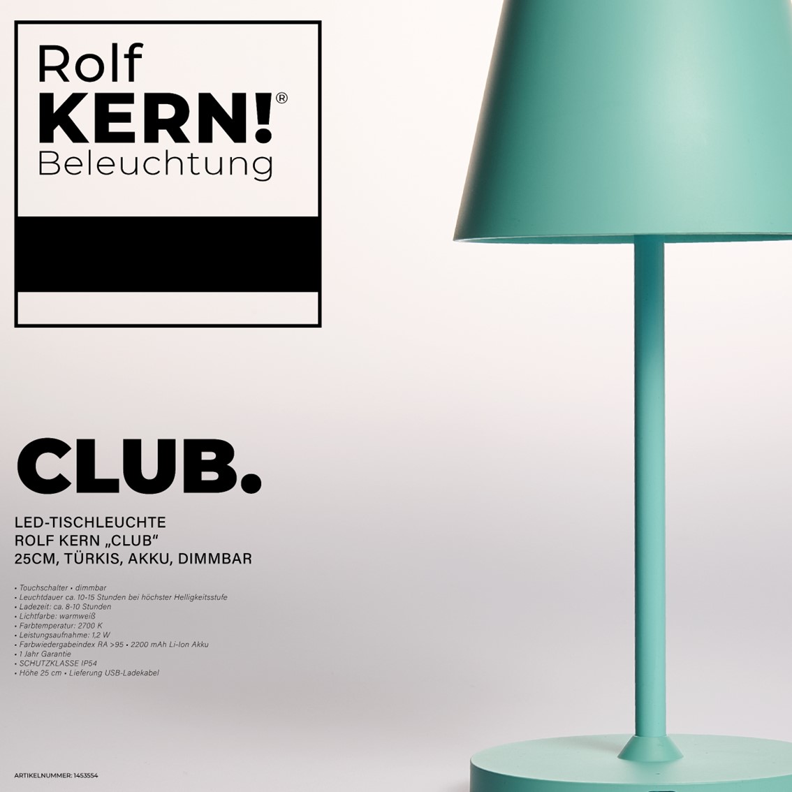 LED-Tischleuchte ROLF KERN „Club“  - Bild 1