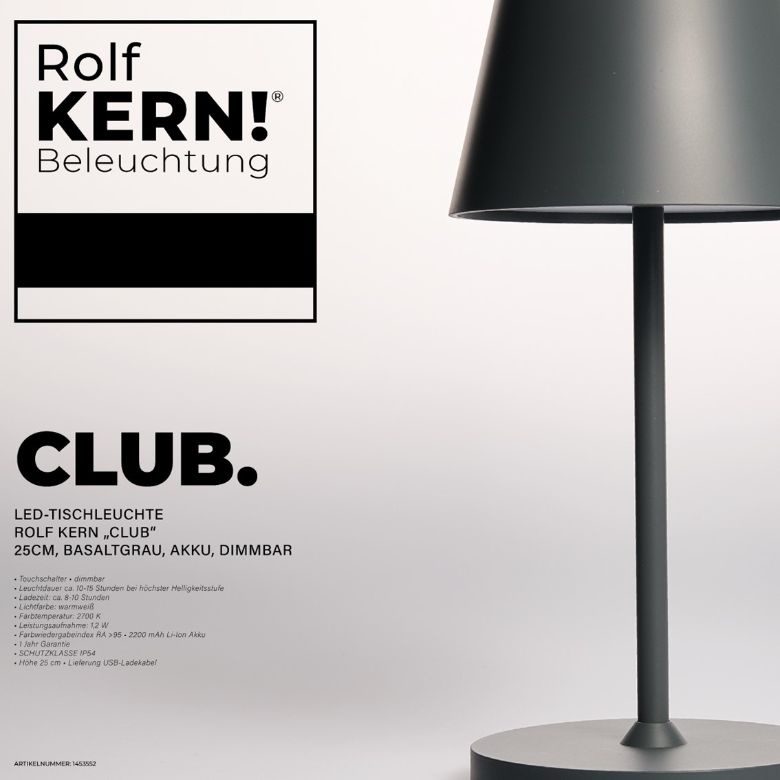 LED-Tischleuchte ROLF KERN „Club“ - Bild 1