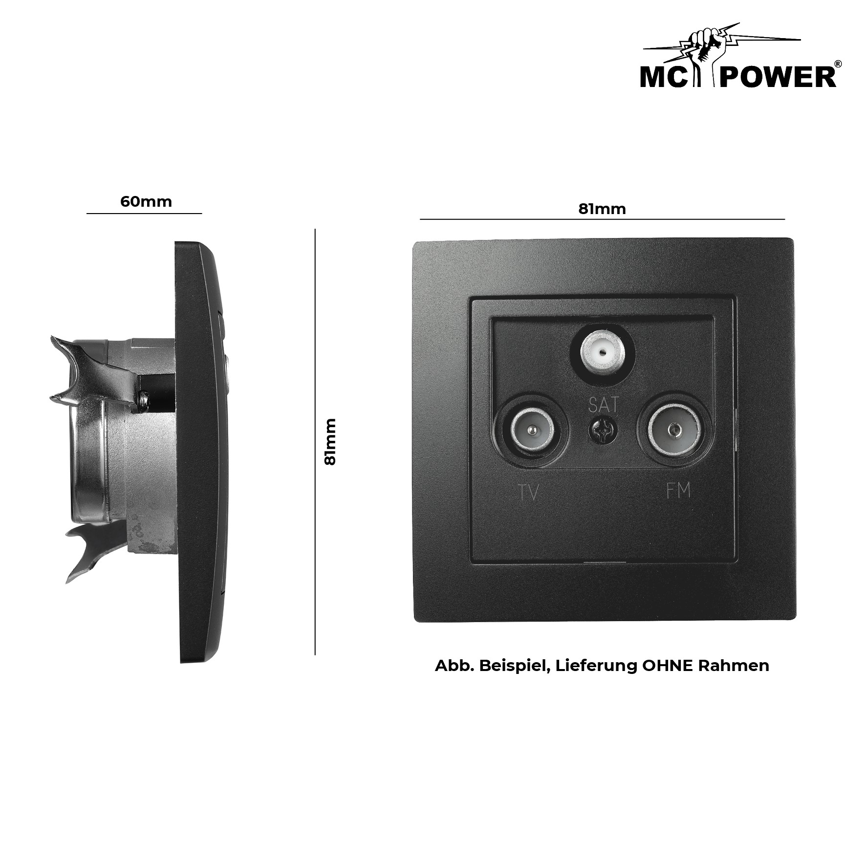 Antennendose McPower "Flair", SW - Bild 2