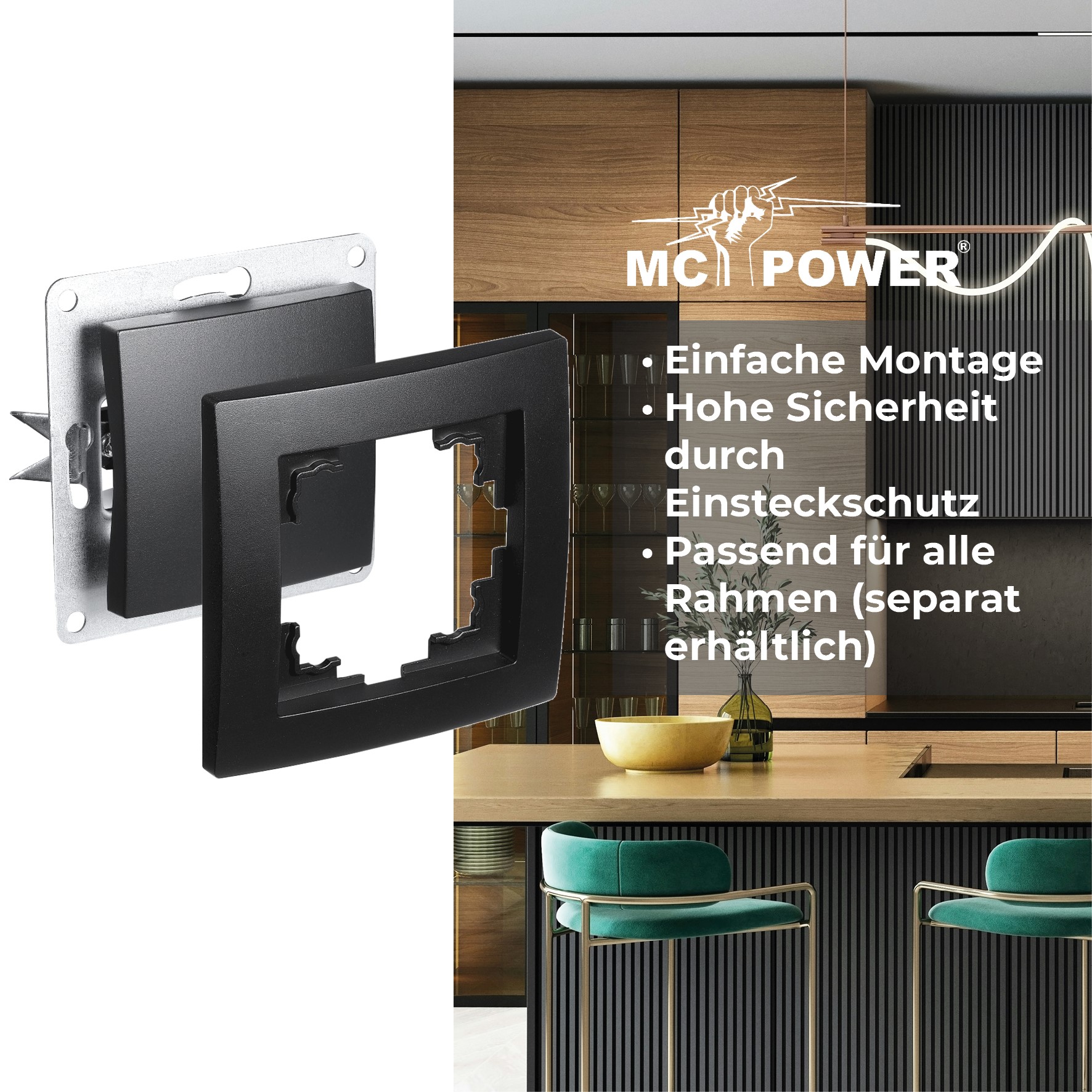 Kreuzschalter McPower "Flair", SW - Bild 3