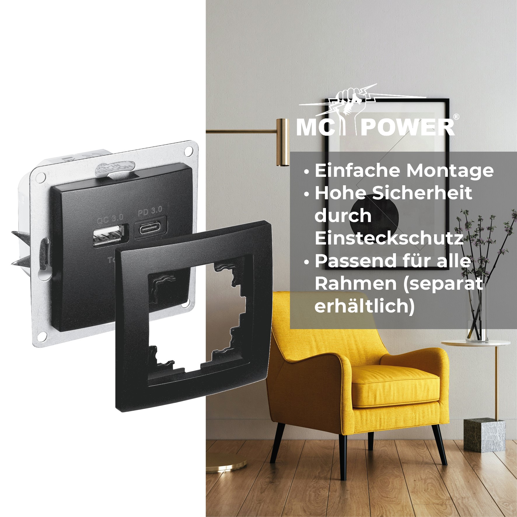 USB-Ladedose McPower "Flair", SW - Bild 3