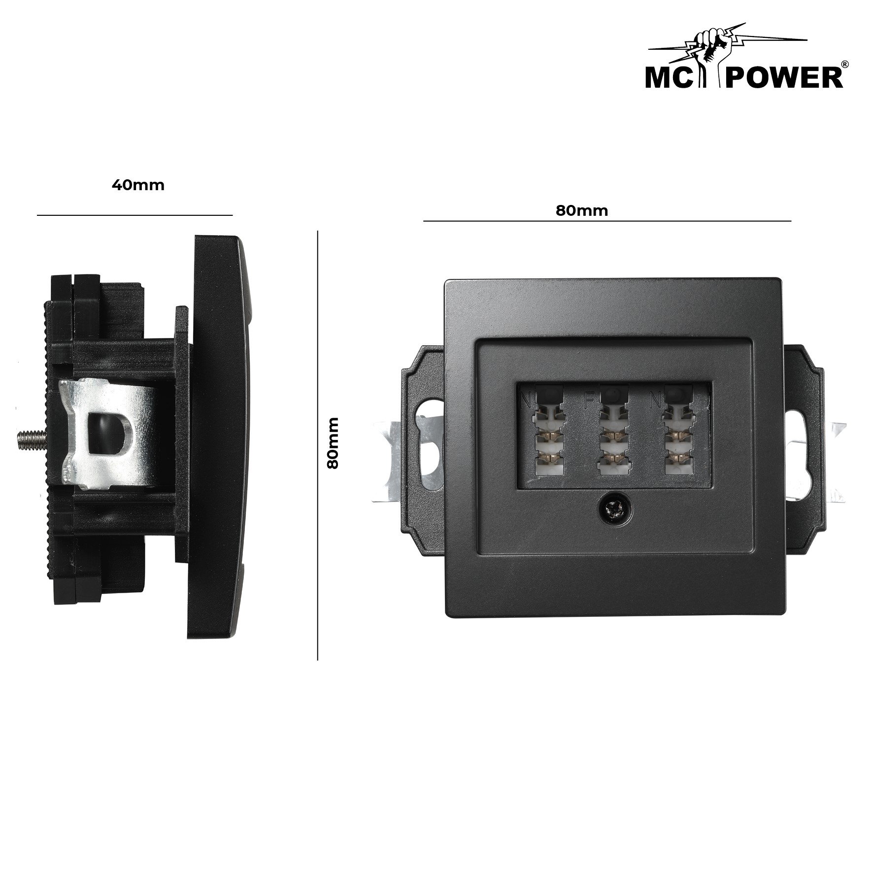 TAE-NFN-Anschlussdose McPower "Flair", SW - Bild 2