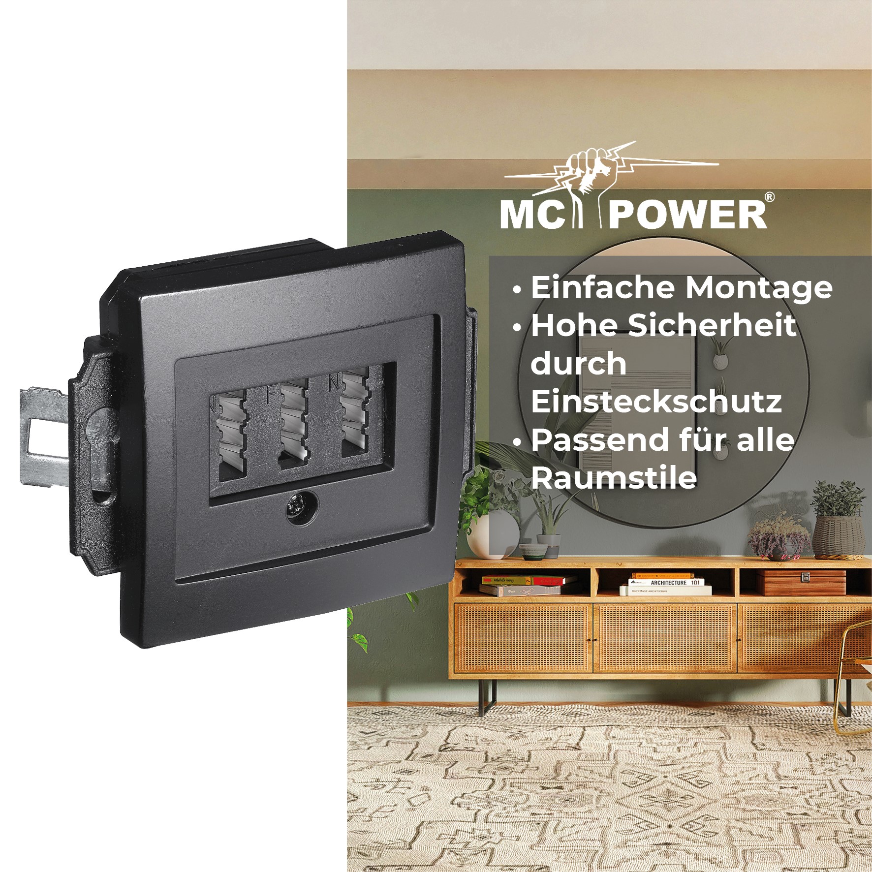 TAE-NFN-Anschlussdose McPower "Flair", SW - Bild 3