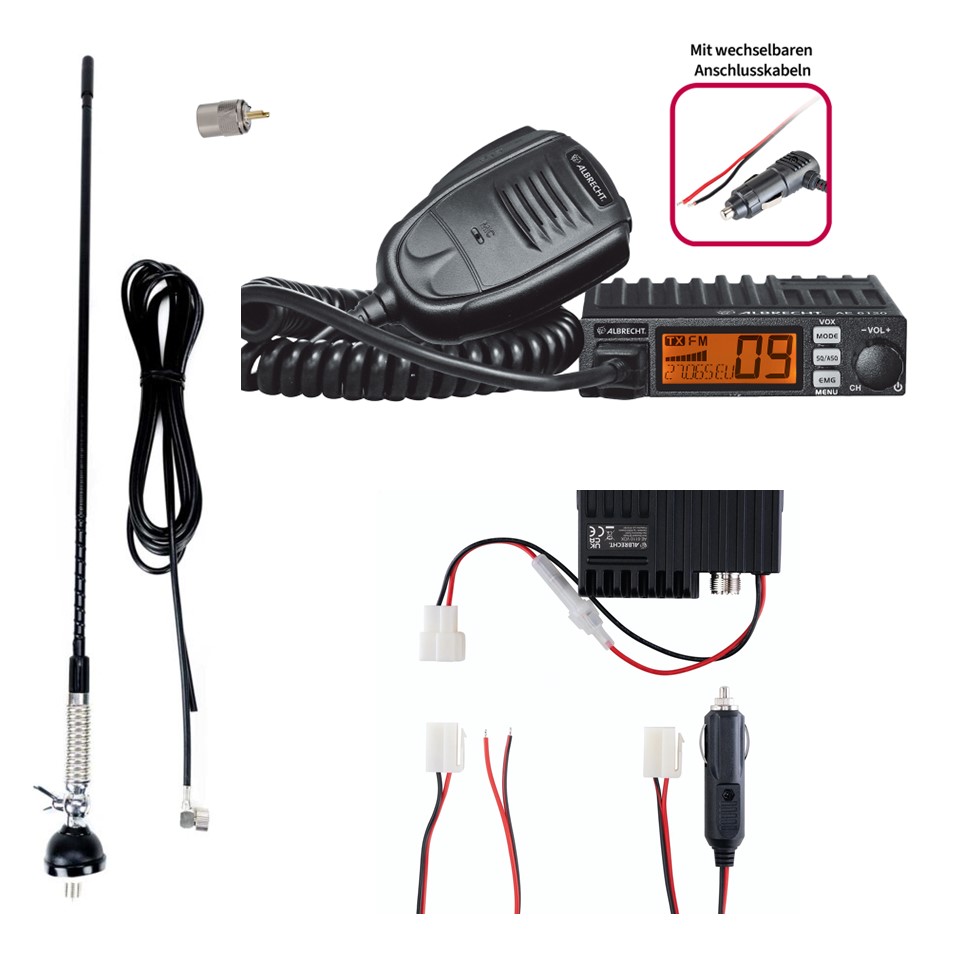 SET Albrecht AE 6120 VOX + S60 Festmontageantenne  X