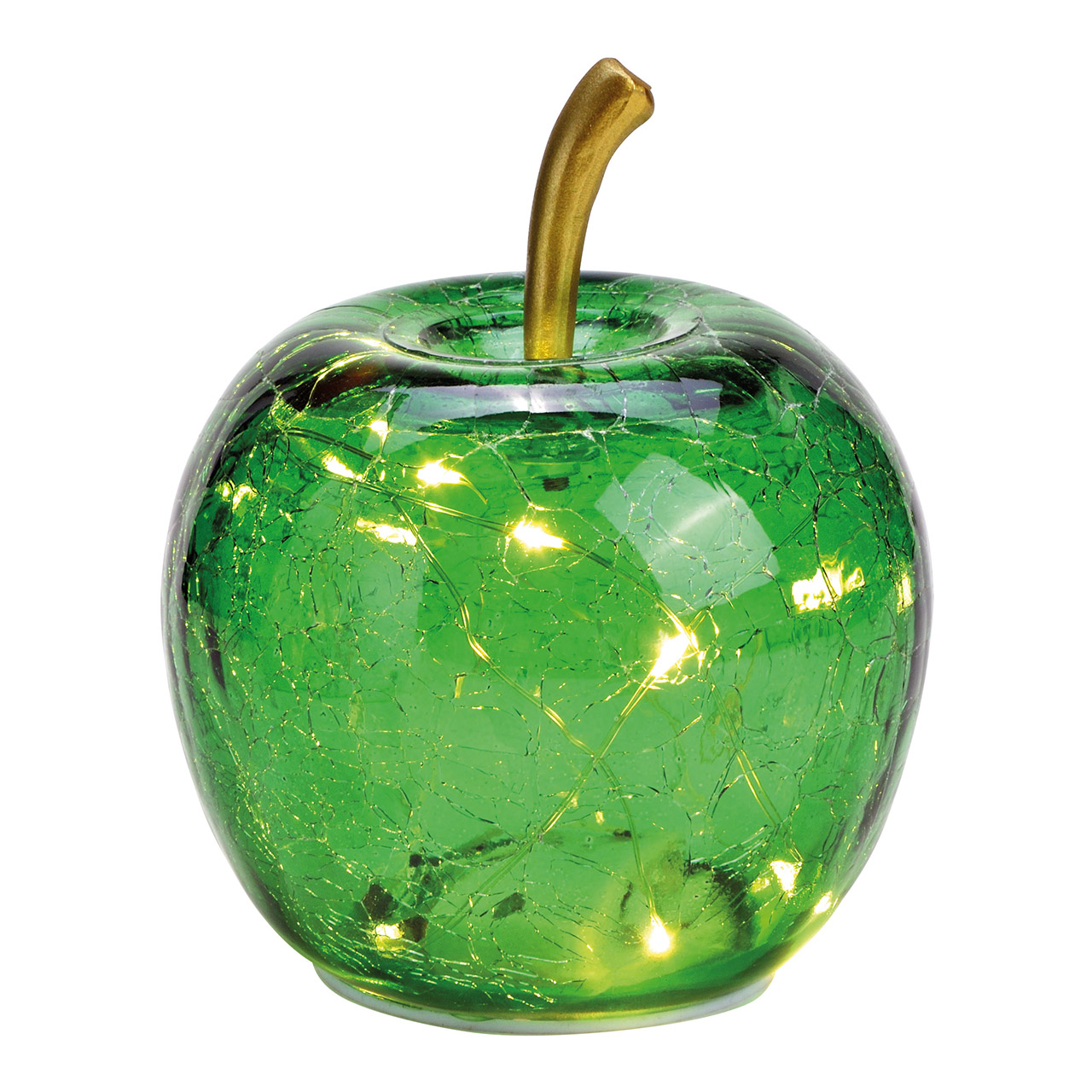 Apfel mit 10LED`s Dunkelgrün