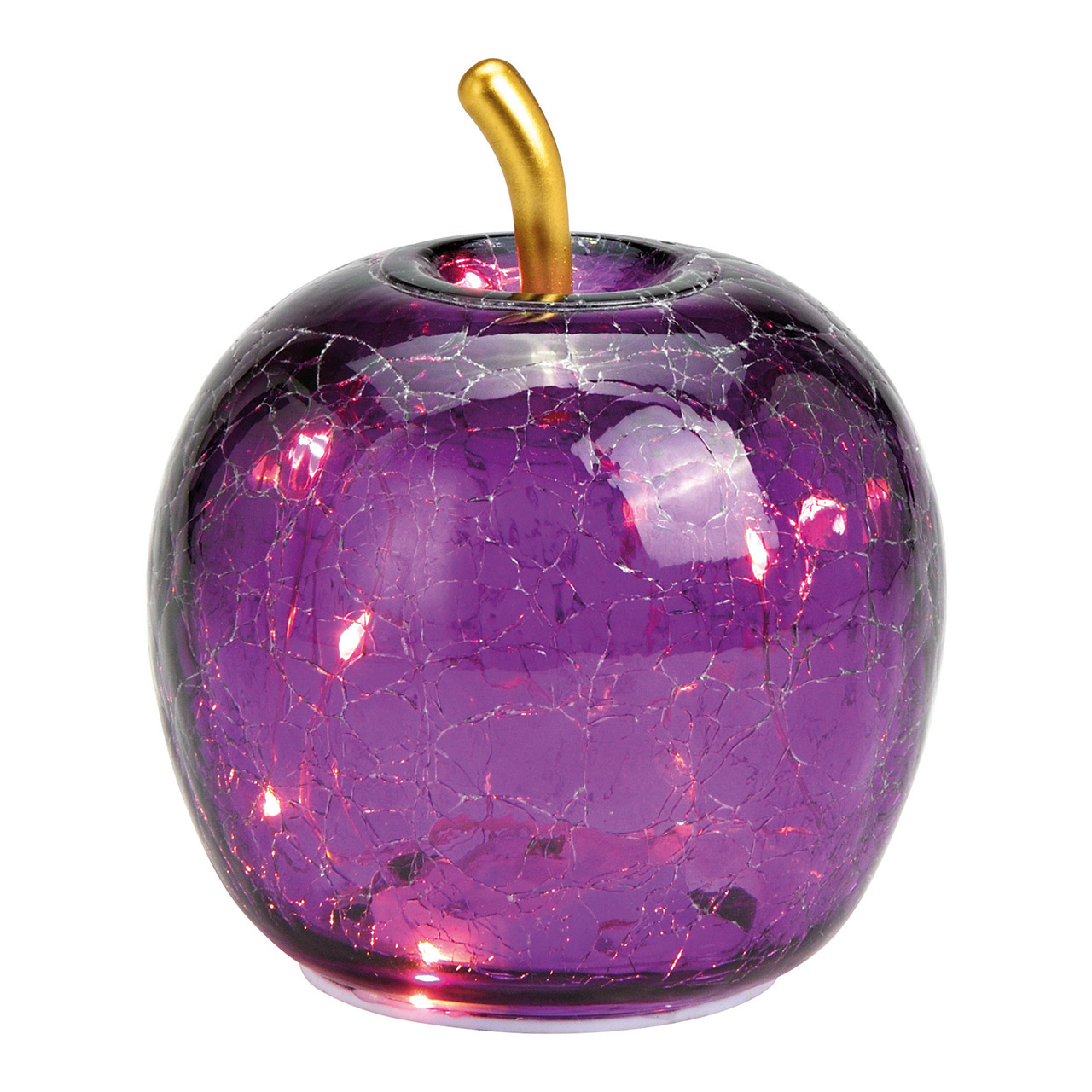 Apfel mit 10LED`s Dunkellila 