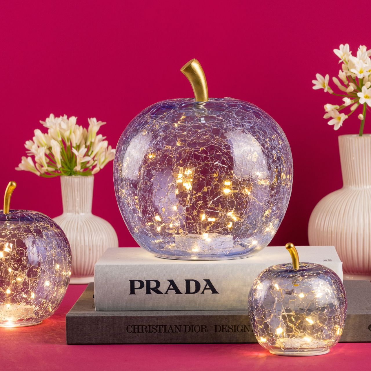 anklicken zum Vergrößern Apfel mit 10LED`s Helllila  X - Bild 1