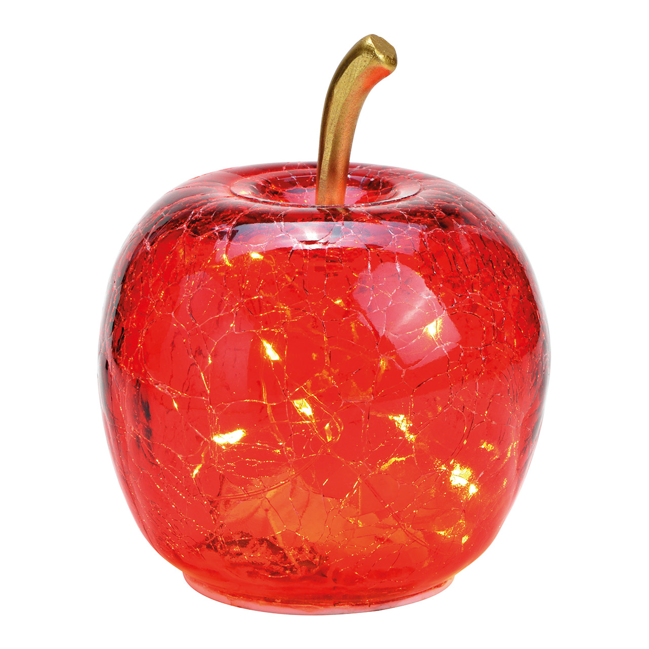 Apfel mit 10LED`s Rot