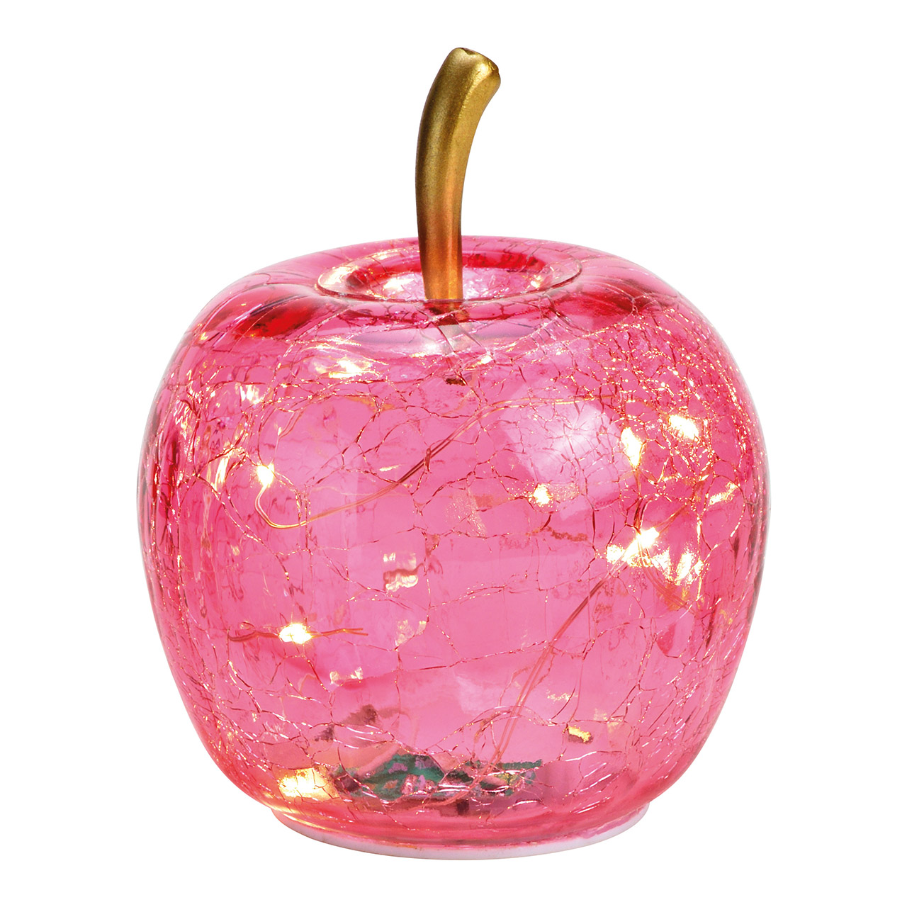 Apfel mit 10LED`s Pink