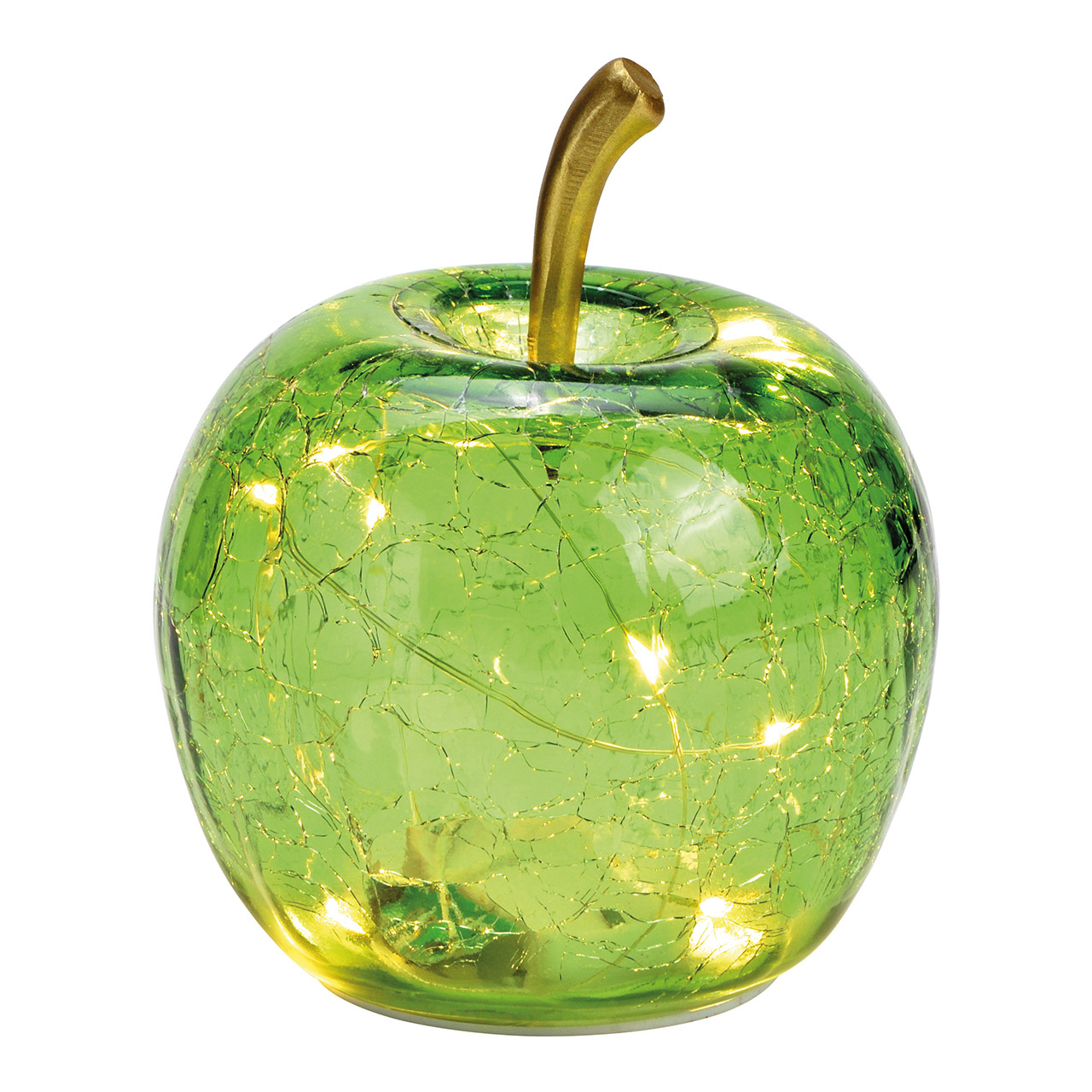 Apfel mit 10LED`s Hellgrün