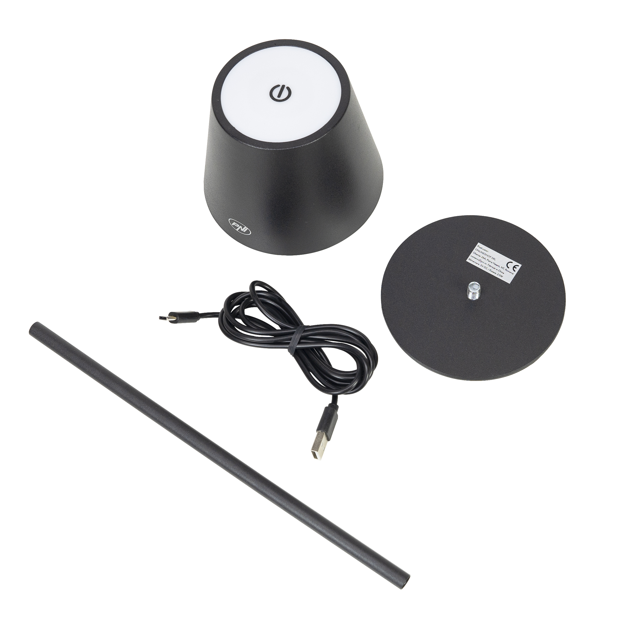 LT04B dimmbar Akku Tischleuchte Touch LED USB  für Innen & Außen Kabellos X - Bild 3