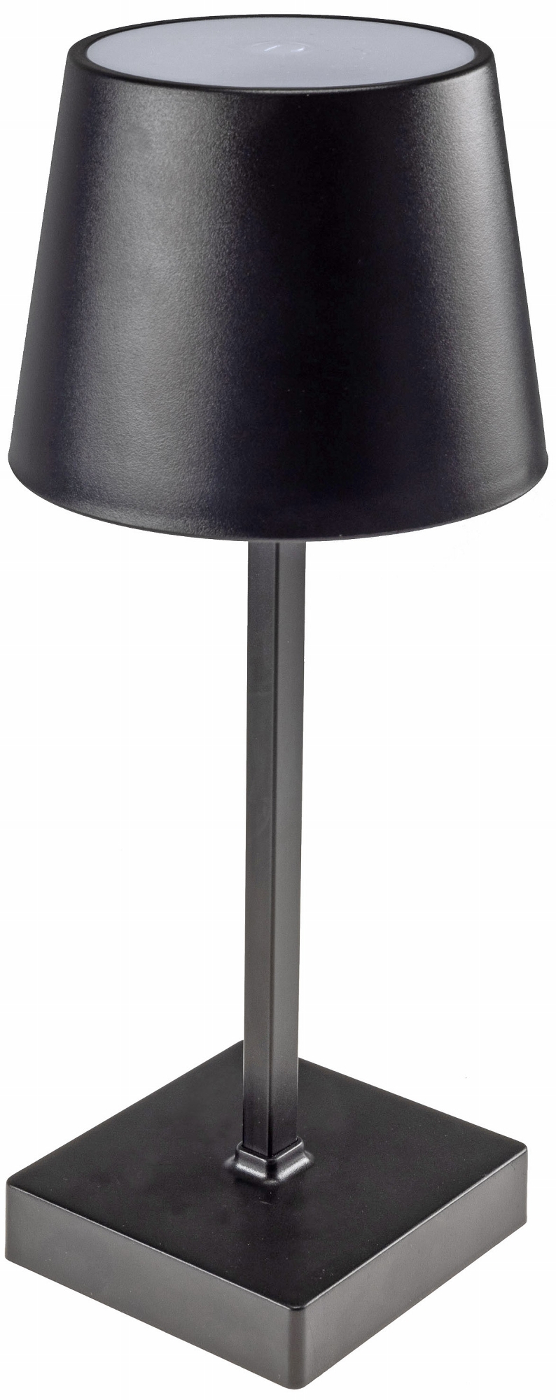 LED Tischleuchte 26cm, Schwarz 3xAAA Batterie, dimmbar, Licht Warmweiß X