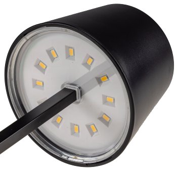 LED Tischleuchte 26cm, Schwarz 3xAAA Batterie, dimmbar, Licht Warmweiß X - Bild 2
