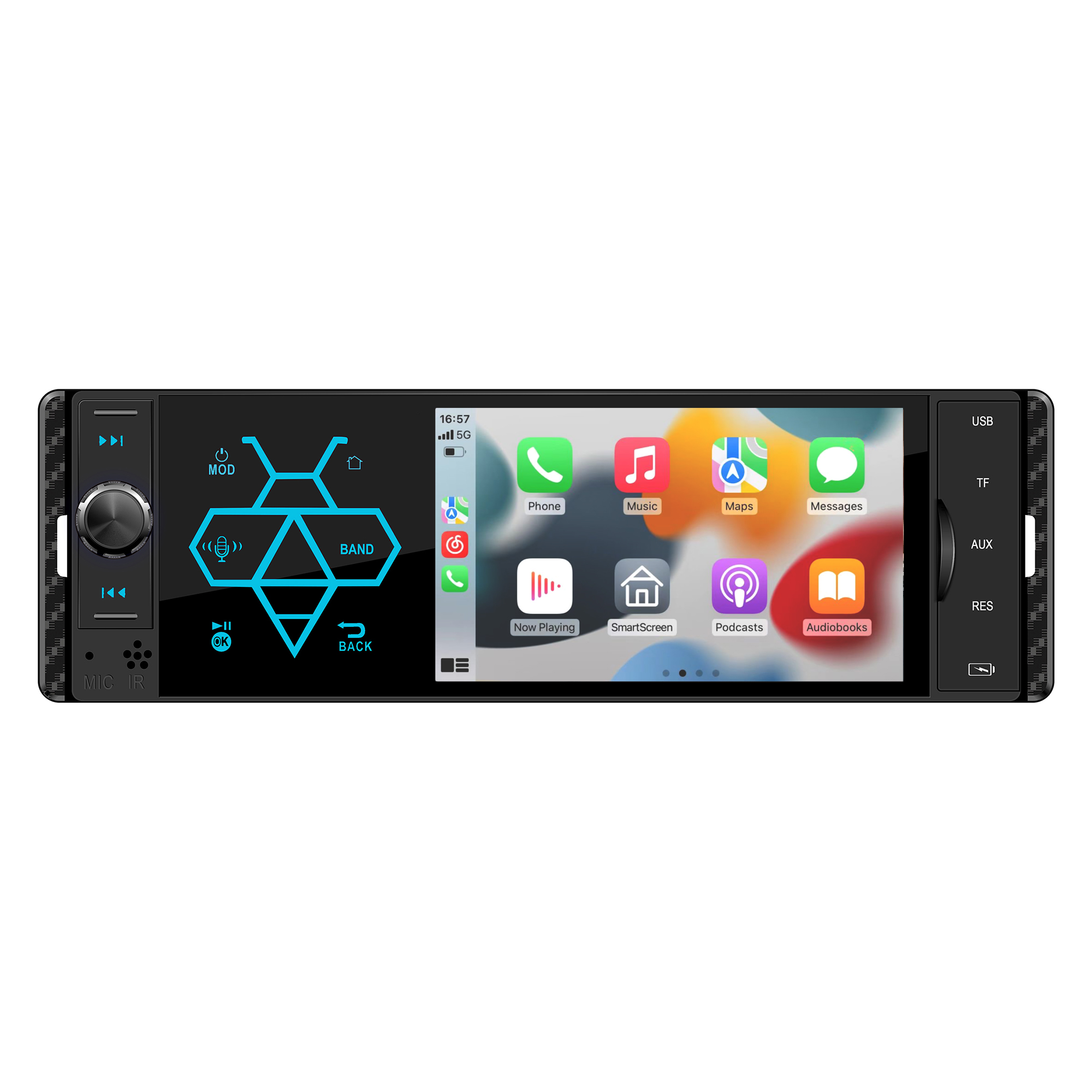 Auto-MP5-Player PNI Clementine 9550 1DIN-Display 4 Zoll 50Wx4, Bluetooth, UKW-Radio, Carplay, RDS-Funktion X