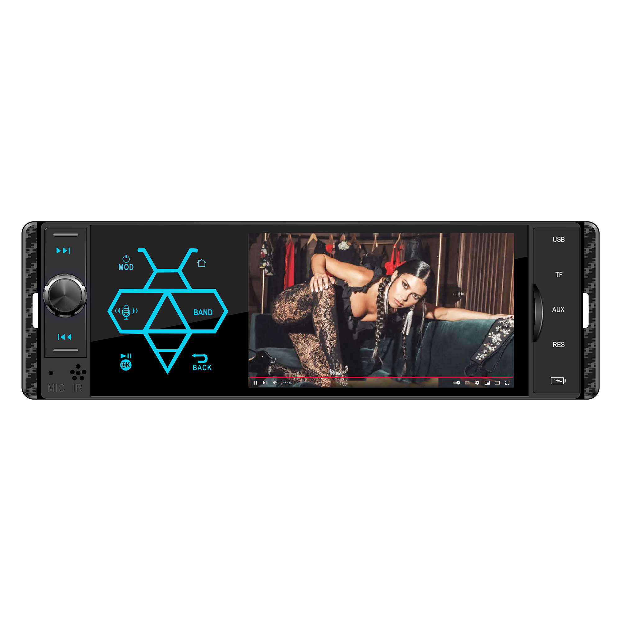 Auto-MP5-Player PNI Clementine 9550 1DIN-Display 4 Zoll 50Wx4, Bluetooth, UKW-Radio, Carplay, RDS-Funktion X - Bild 2