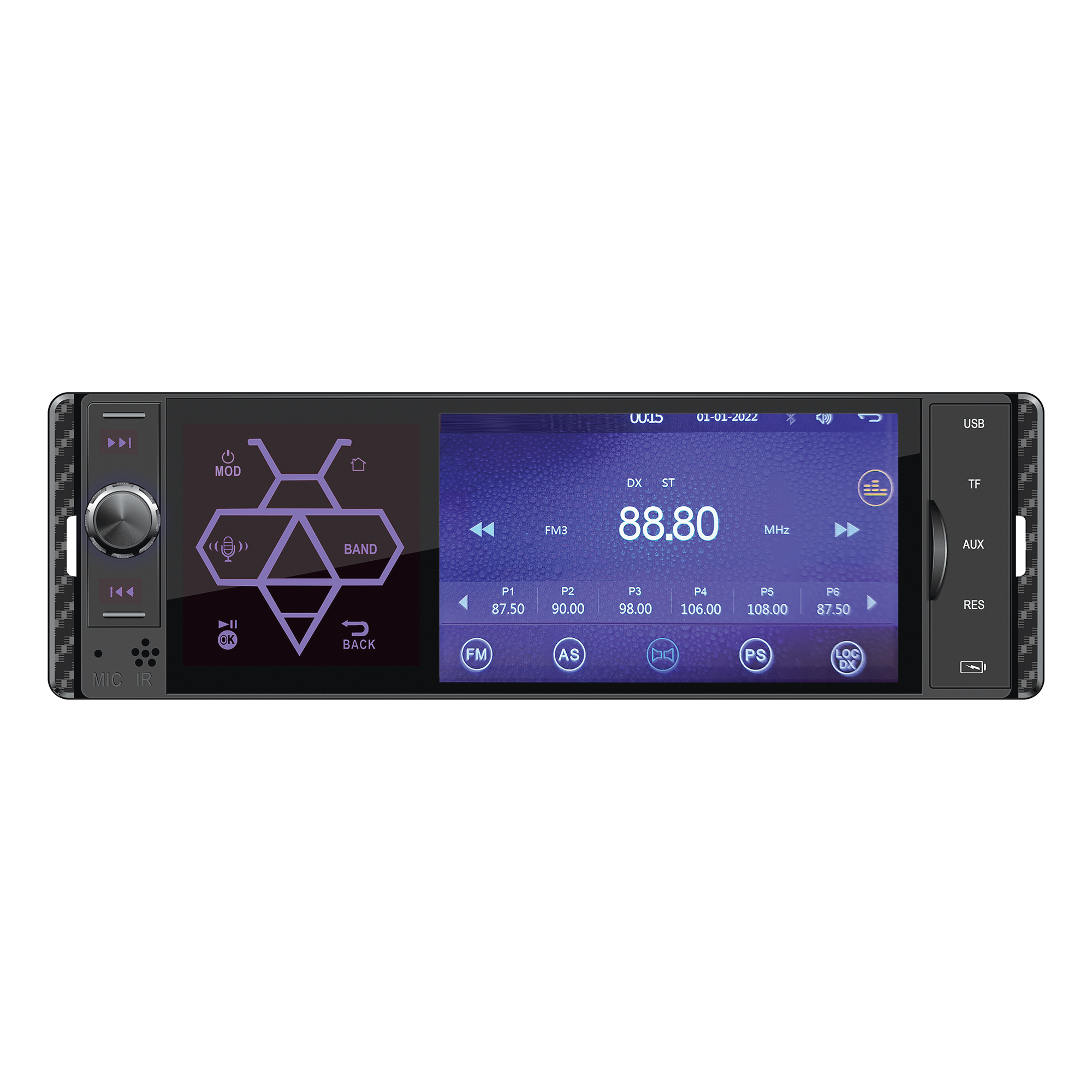 Auto-MP5-Player PNI Clementine 9550 1DIN-Display 4 Zoll 50Wx4, Bluetooth, UKW-Radio, Carplay, RDS-Funktion X - Bild 5