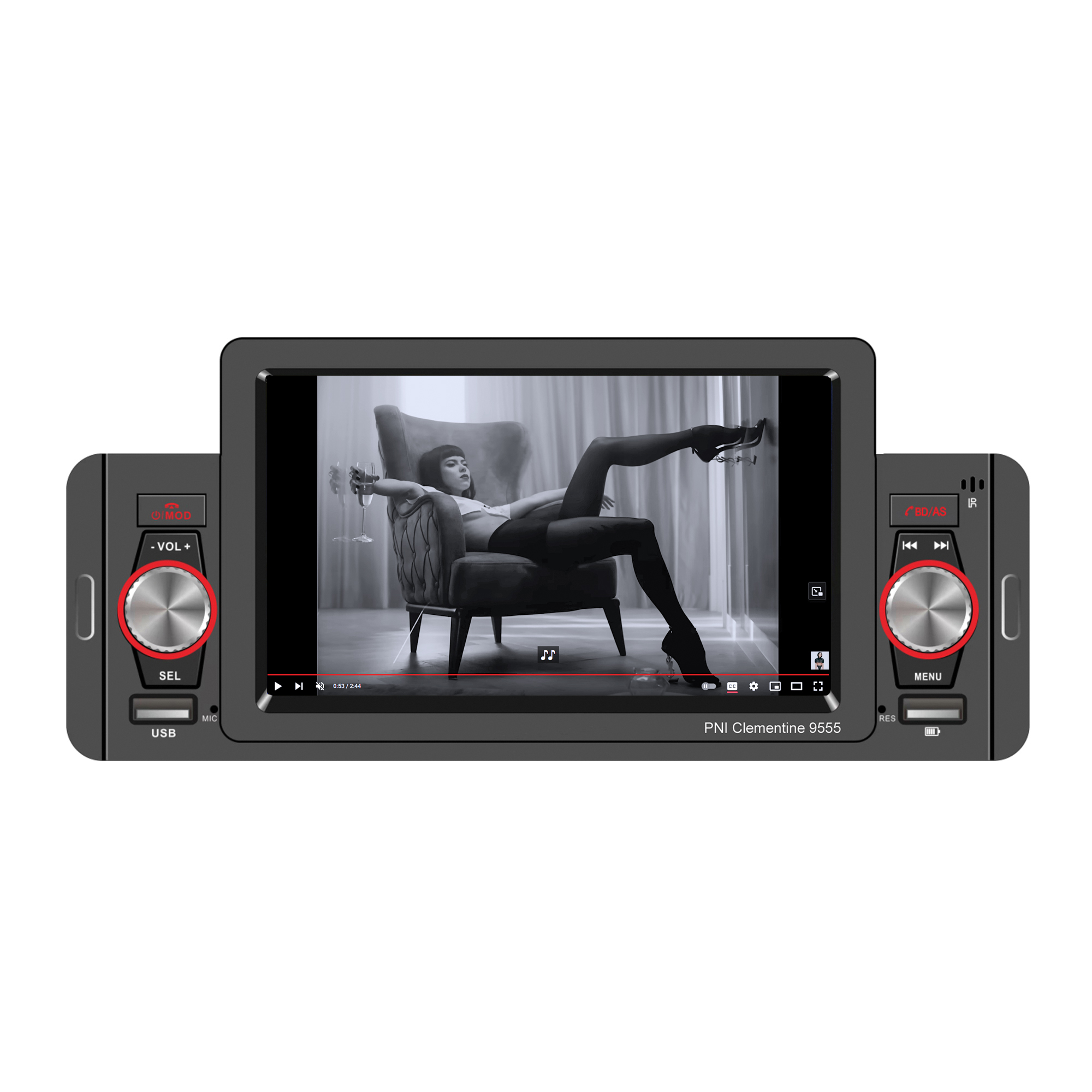 Car MP5 player PNI Clementine 9555 1DIN display 5 inch 4 x 50W, Bluetooth, FM radio, Carplay, RDS function X - Bild 3