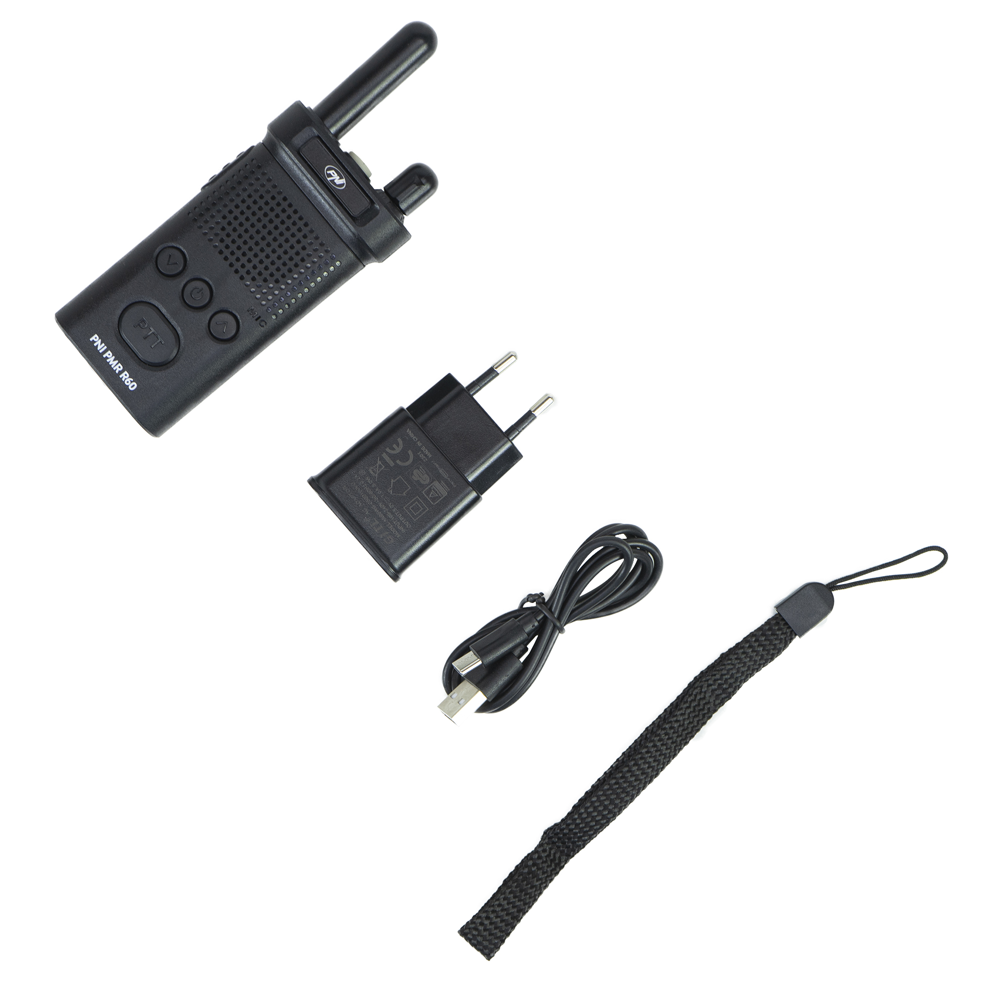 Tragbarer Radiosender PNI PMR R60 446 MHz, 0,5 W, 1PNI R60 PMR Funkgerät 16 PMR- und 50 CTCSS- und 104 DCS-Töne, Scan, Tastensperre, SOS, Monitor, 1200-mAh-Akku X - Bild 6