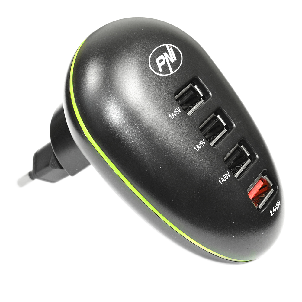 230 Volt Adapter mit 4 USB Steckdosen X
