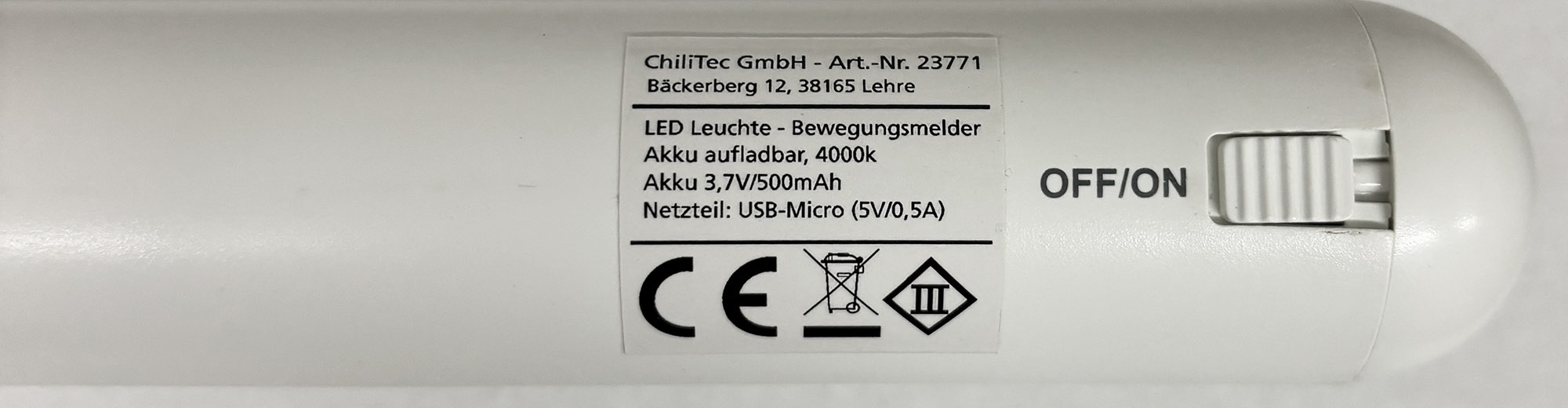 LED Leuchte mit Akku & Bewegunsmelder Magnethalterung 4000K X - Bild 4