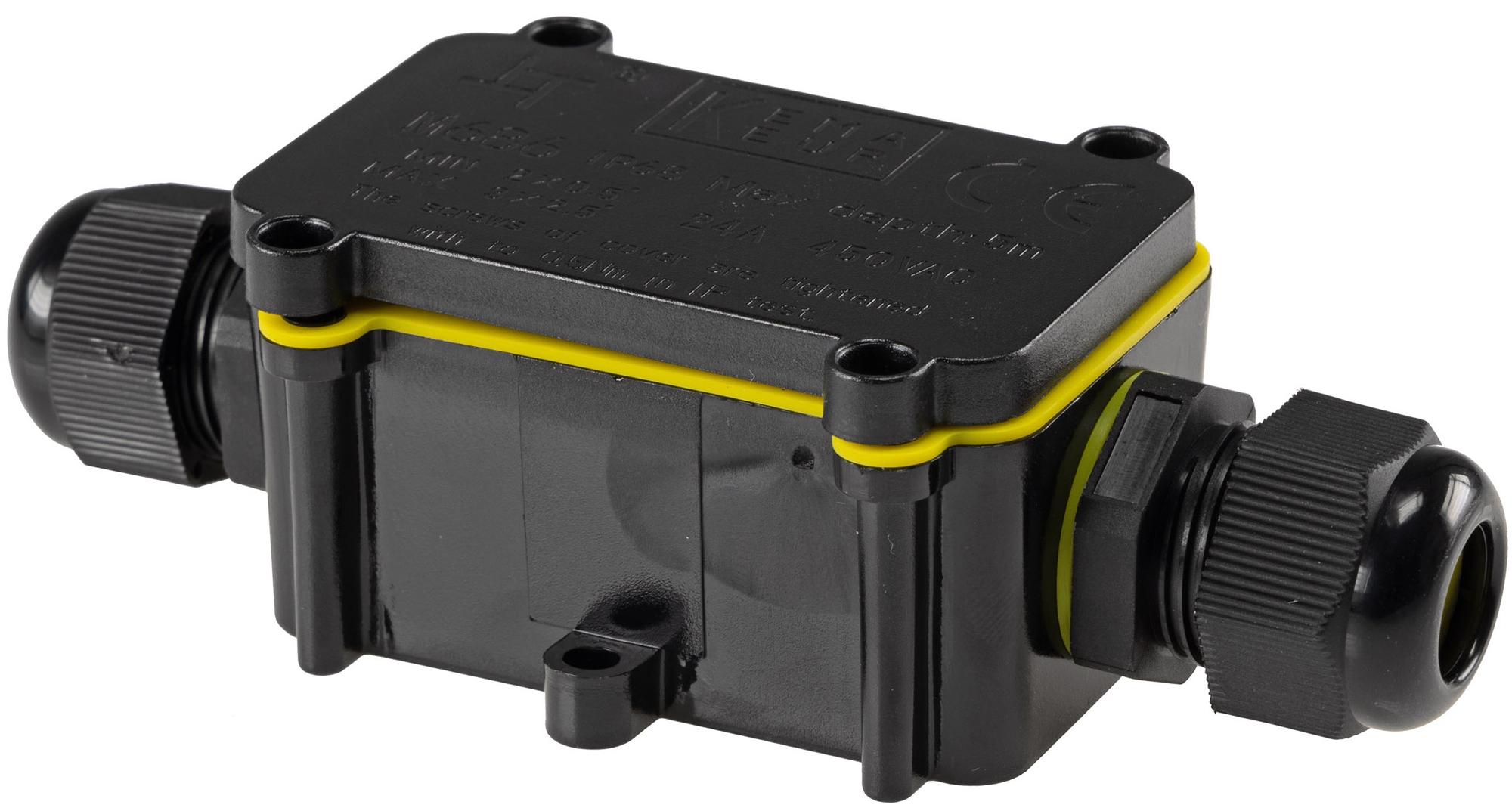 Kabelverbinderbox, 2 Anschlüsse, IP68 450V, Ø 6-11mm für Erdkabel, wasserdicht 