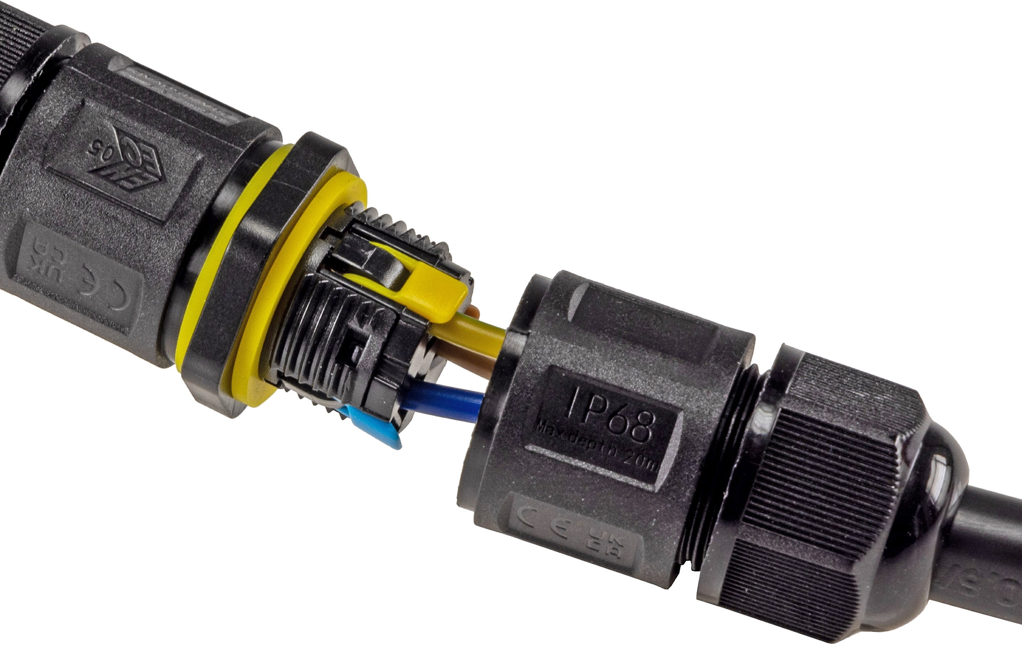 Kabelverbinder T-Form, IP68, 450V/24A Klemmanschluss, für Kabel Ø 6-11mm X - Bild 3