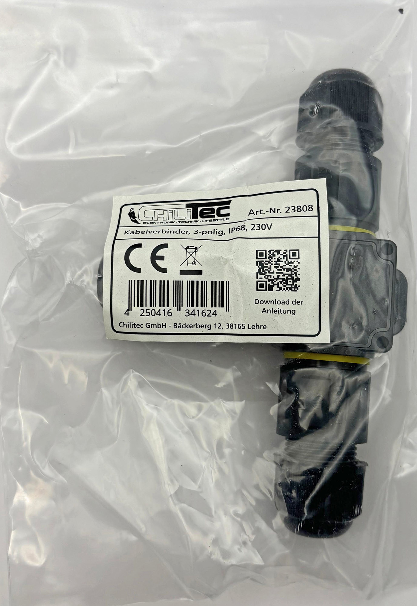 Kabelverbinder T-Form, IP68, 450V/24A Klemmanschluss, für Kabel Ø 6-11mm X - Bild 5