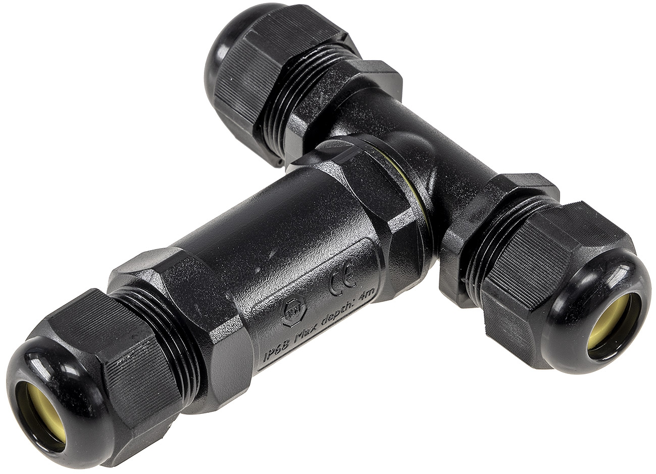 Kabelverbinder T-Form, IP68, 450V/32A Schraubanschluss, für Kabel Ø 8-12mm X