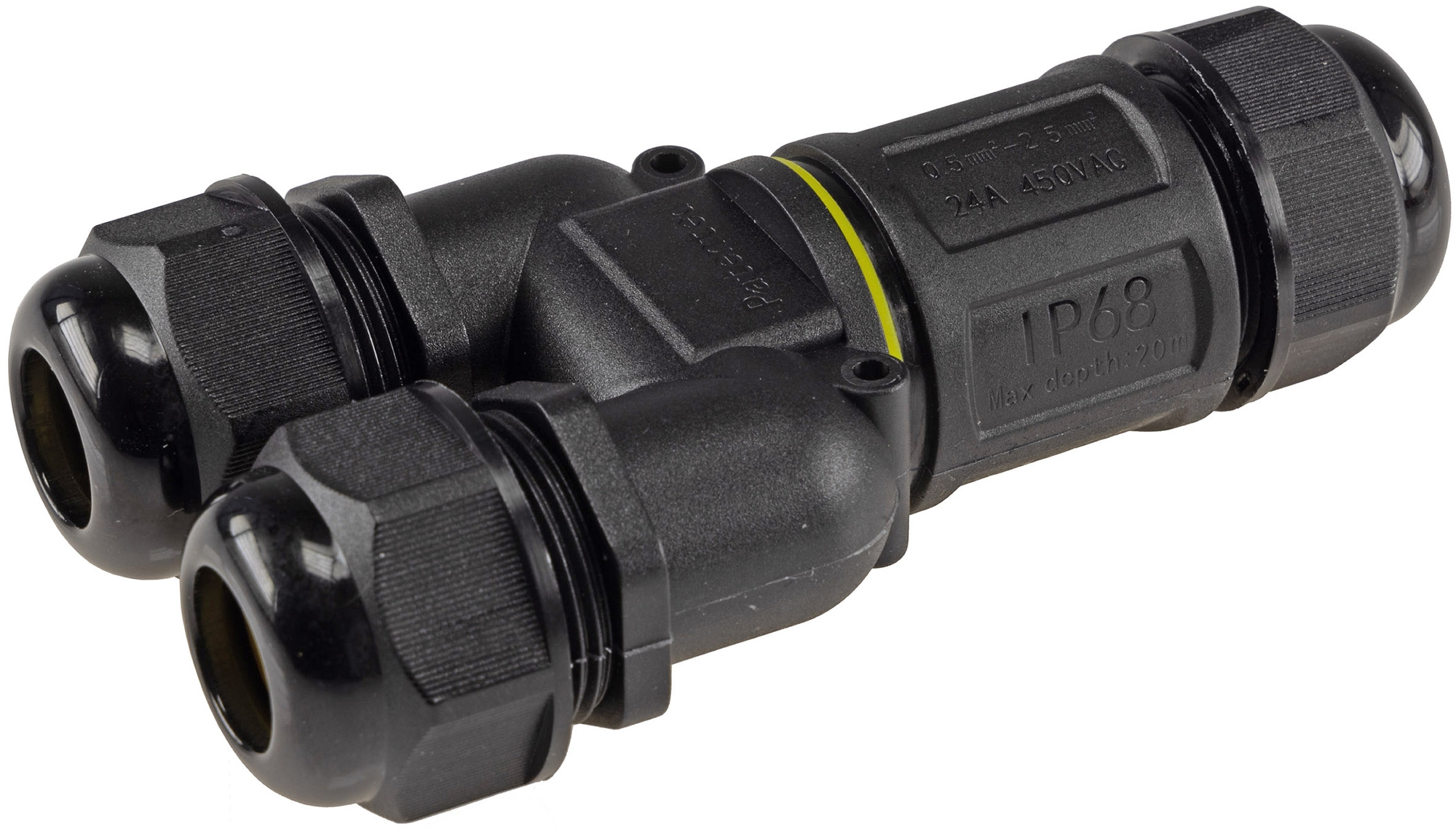 Kabelverbinder Y-Form, IP68, 450V/24A Schraubanschluss, für Kabel Ø 8-12mm X