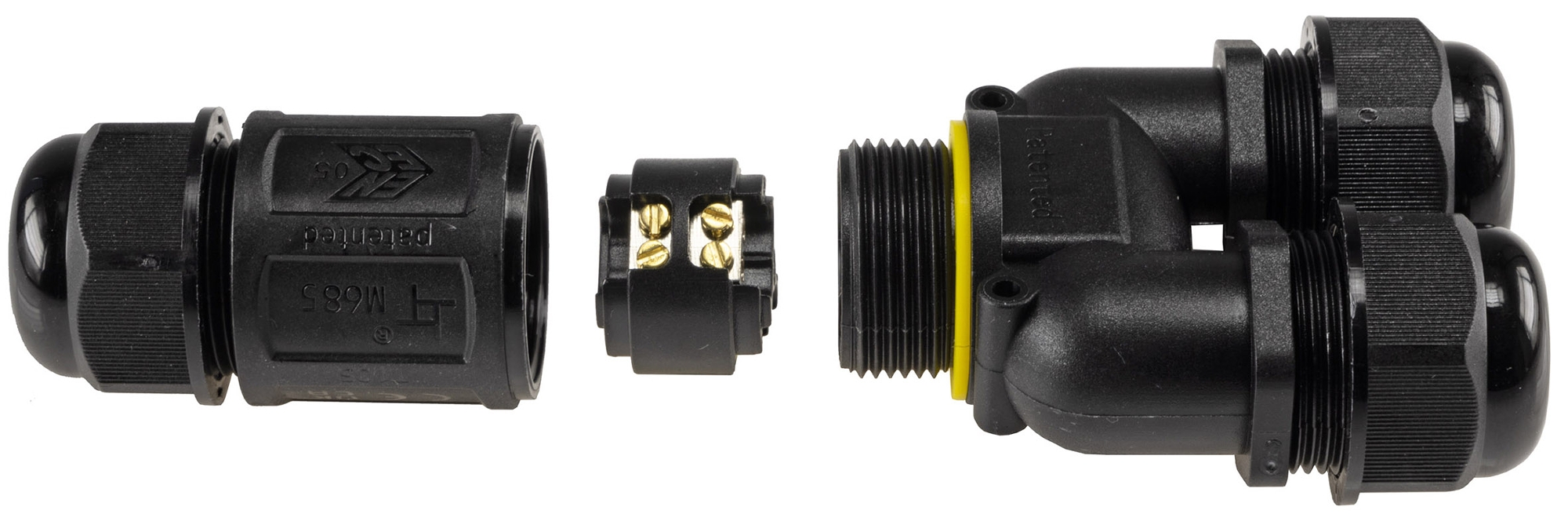 Kabelverbinder Y-Form, IP68, 450V/24A Schraubanschluss, für Kabel Ø 8-12mm X - Bild 1