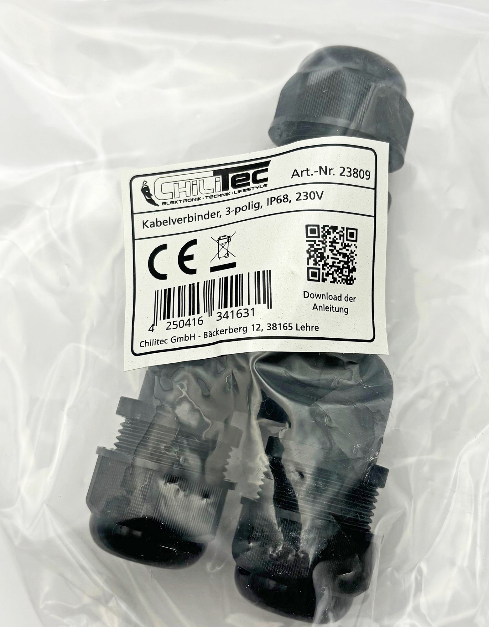 Kabelverbinder Y-Form, IP68, 450V/24A Schraubanschluss, für Kabel Ø 8-12mm X - Bild 6