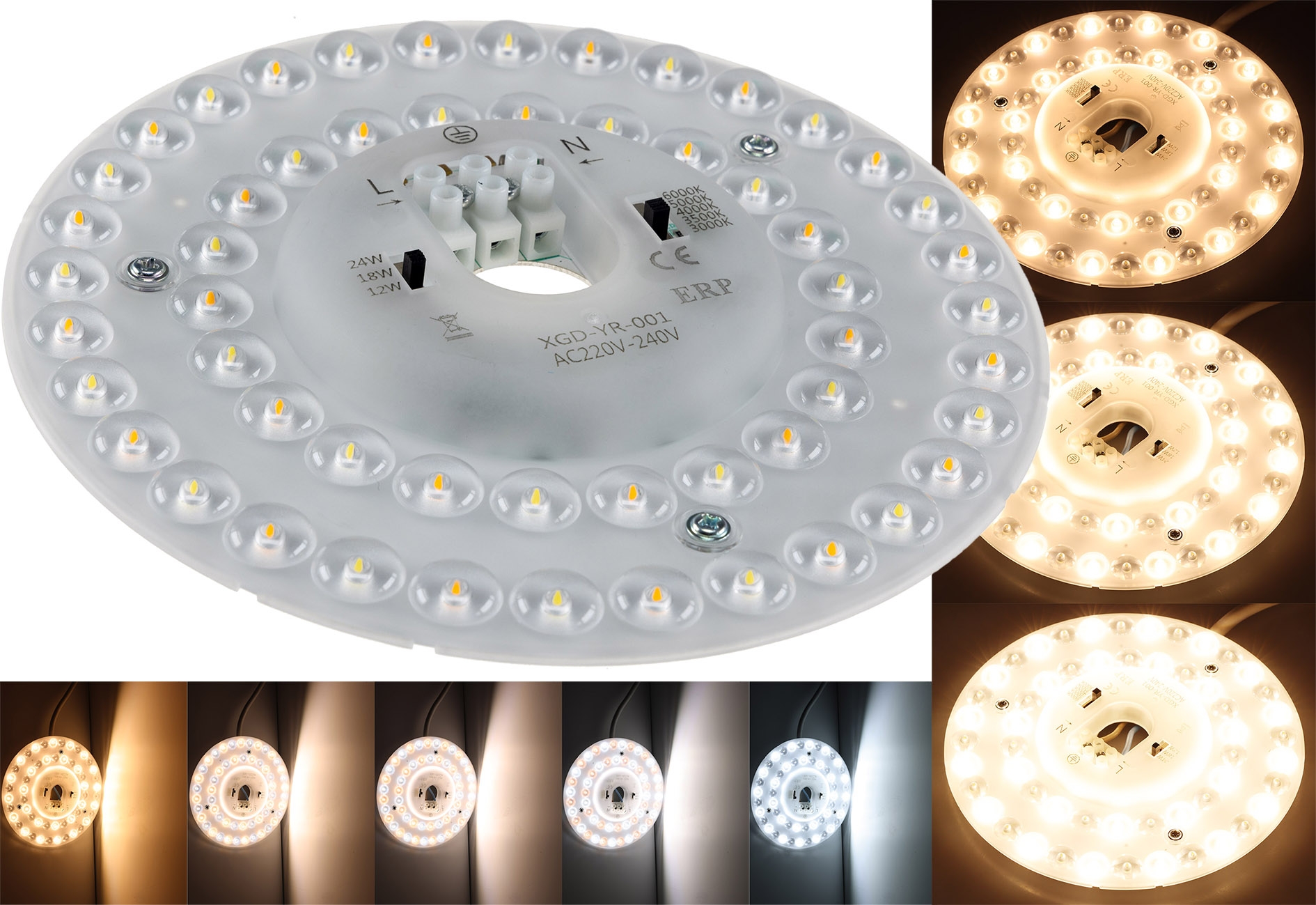 LED Umrüstmodul "UM1224cct" für Leuchten Ø 17cm, 12-18-24W, Magnethalter X