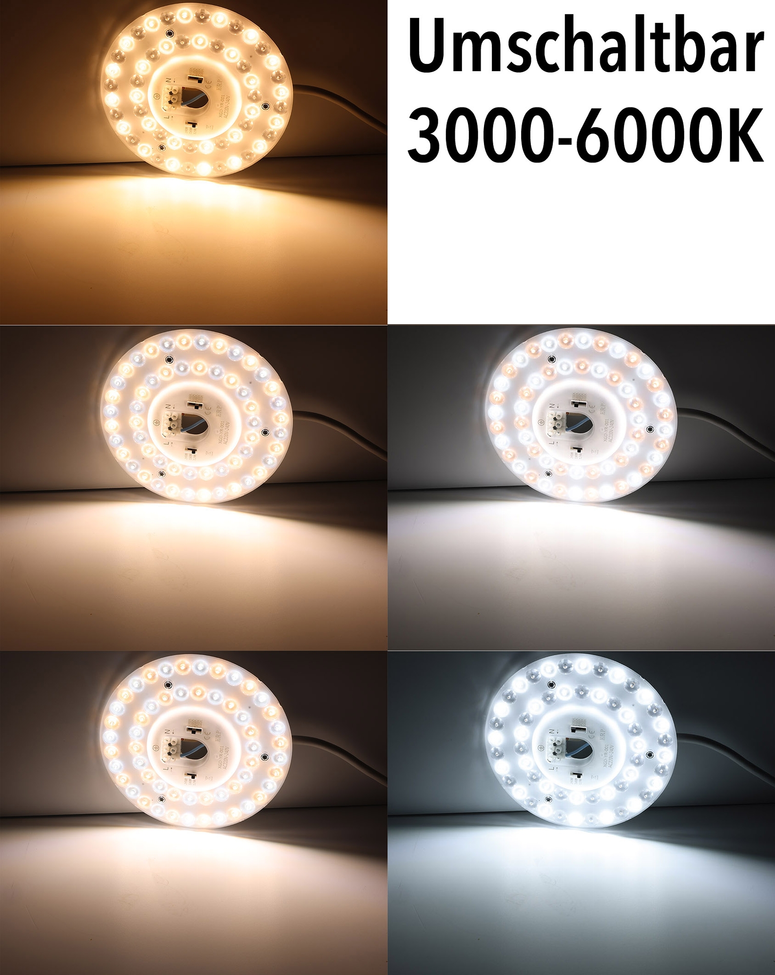 LED Umrüstmodul "UM1224cct" für Leuchten Ø 17cm, 12-18-24W, Magnethalter X - Bild 2