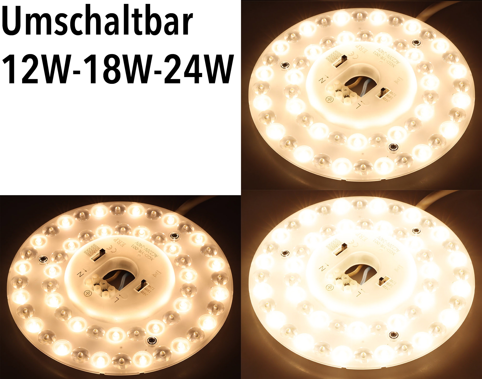 LED Umrüstmodul "UM1224cct" für Leuchten Ø 17cm, 12-18-24W, Magnethalter X - Bild 3