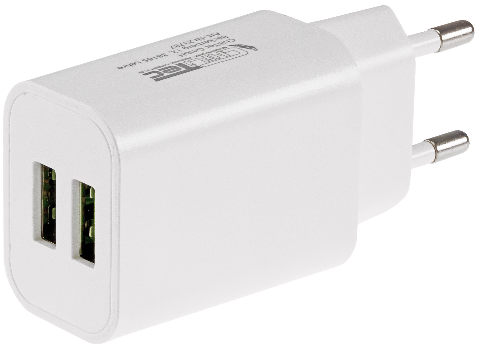 Stecker-Netzteil mit USB "CTN-0520 Duo" Aus 5V=, 2x1/1x2A, 10W X