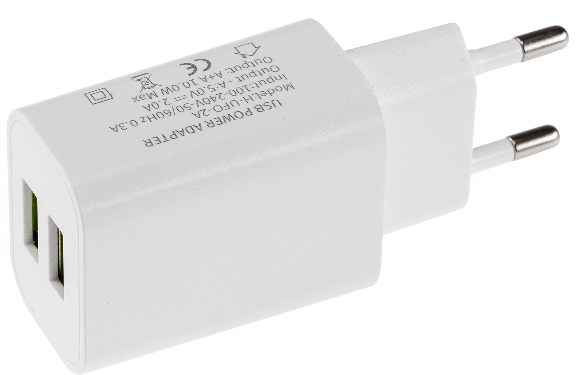 Stecker-Netzteil mit USB "CTN-0520 Duo" Aus 5V=, 2x1/1x2A, 10W X - Bild 2