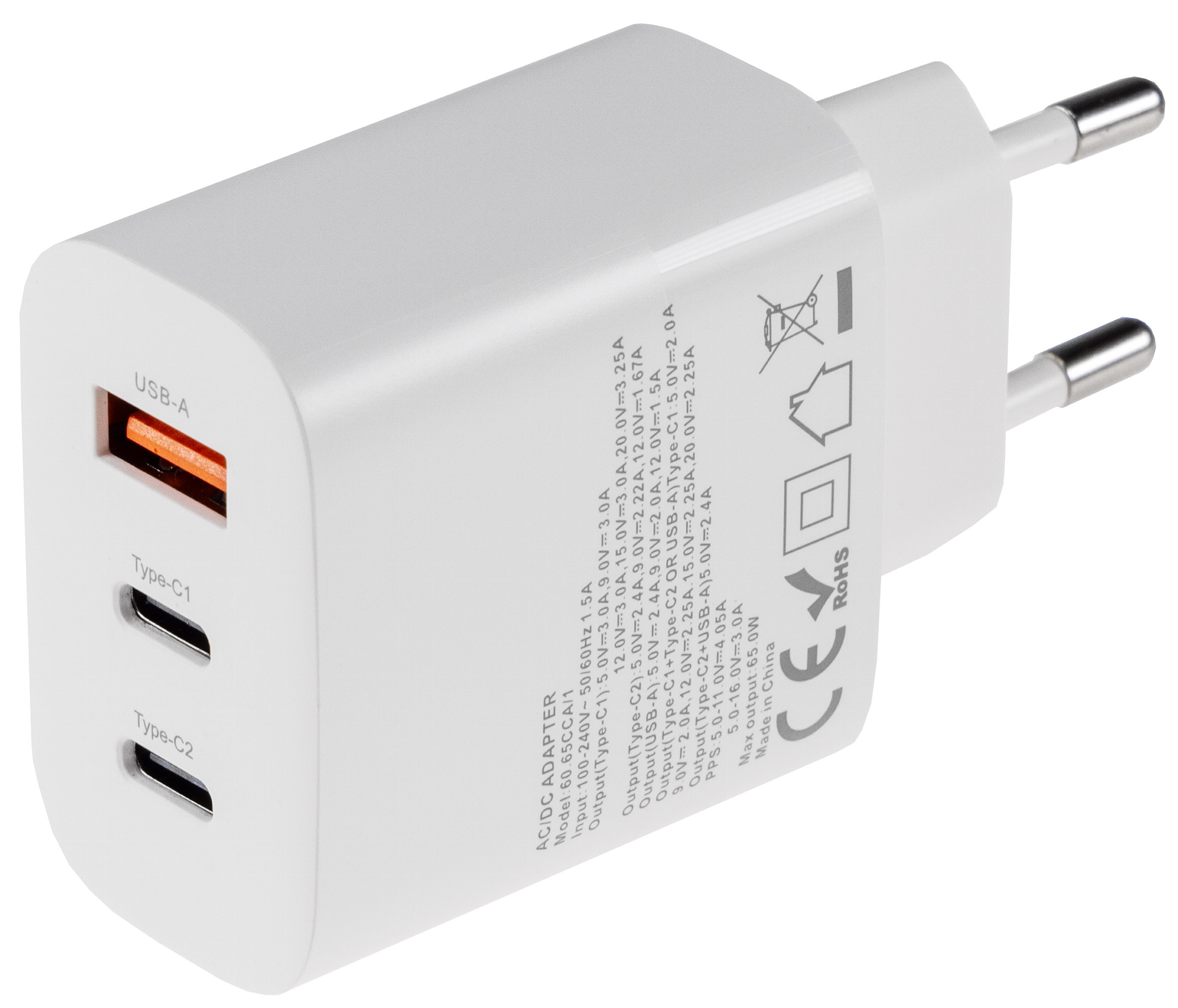 Stecker-Netzteil mit USB-C "CTN-PD20" In 100-240V~, Out 5,0V/9,0V/12,0V=, 20W X - Bild 4
