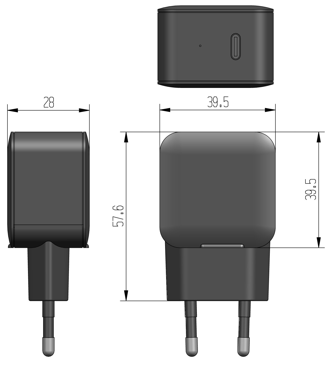 Stecker-Netzteil mit USB-C "CTN-PD20" In 100-240V~, Out 5,0V/9,0V/12,0V=, 20W X - Bild 2