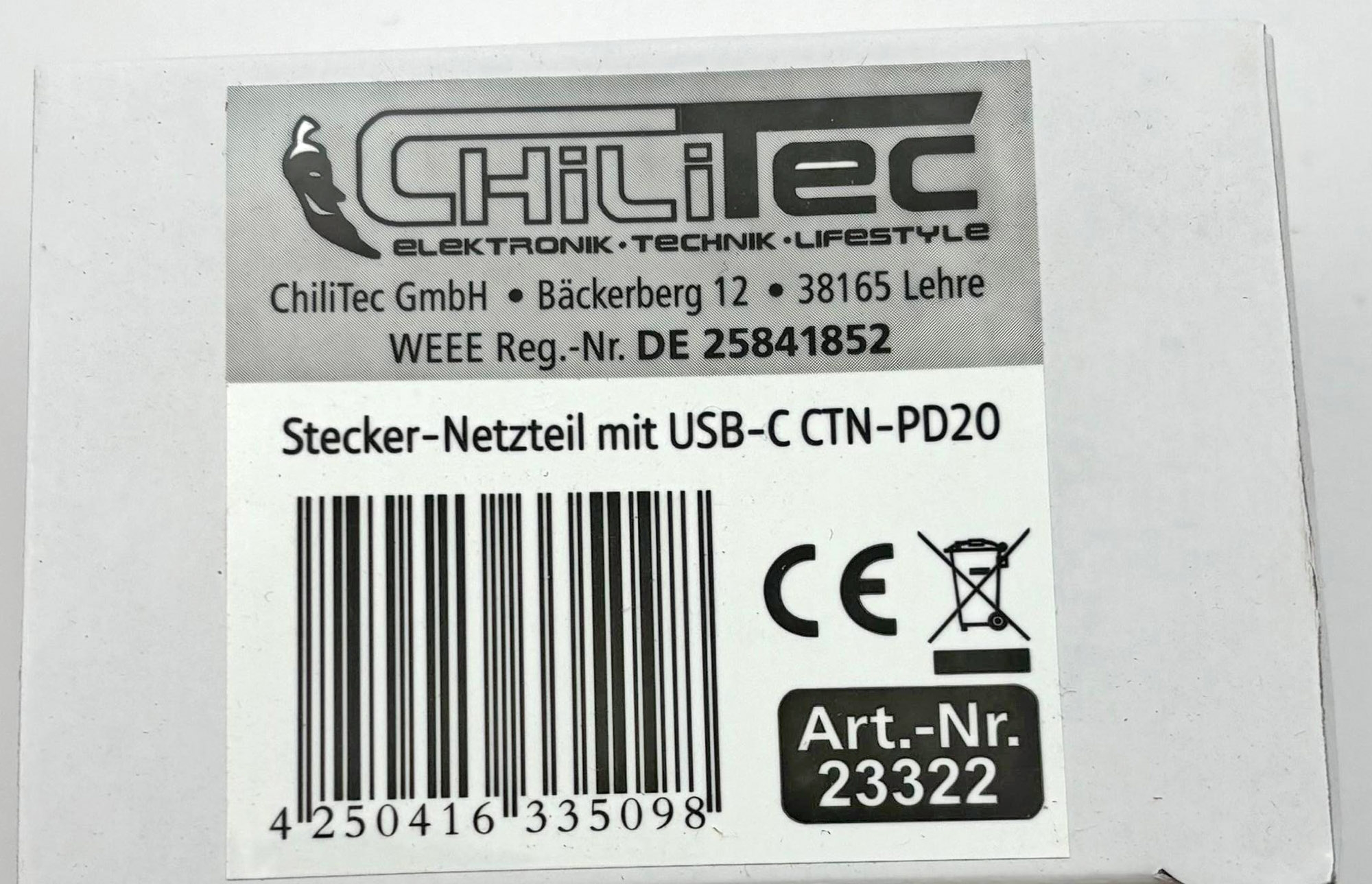 Stecker-Netzteil mit USB-C "CTN-PD20" In 100-240V~, Out 5,0V/9,0V/12,0V=, 20W X - Bild 3