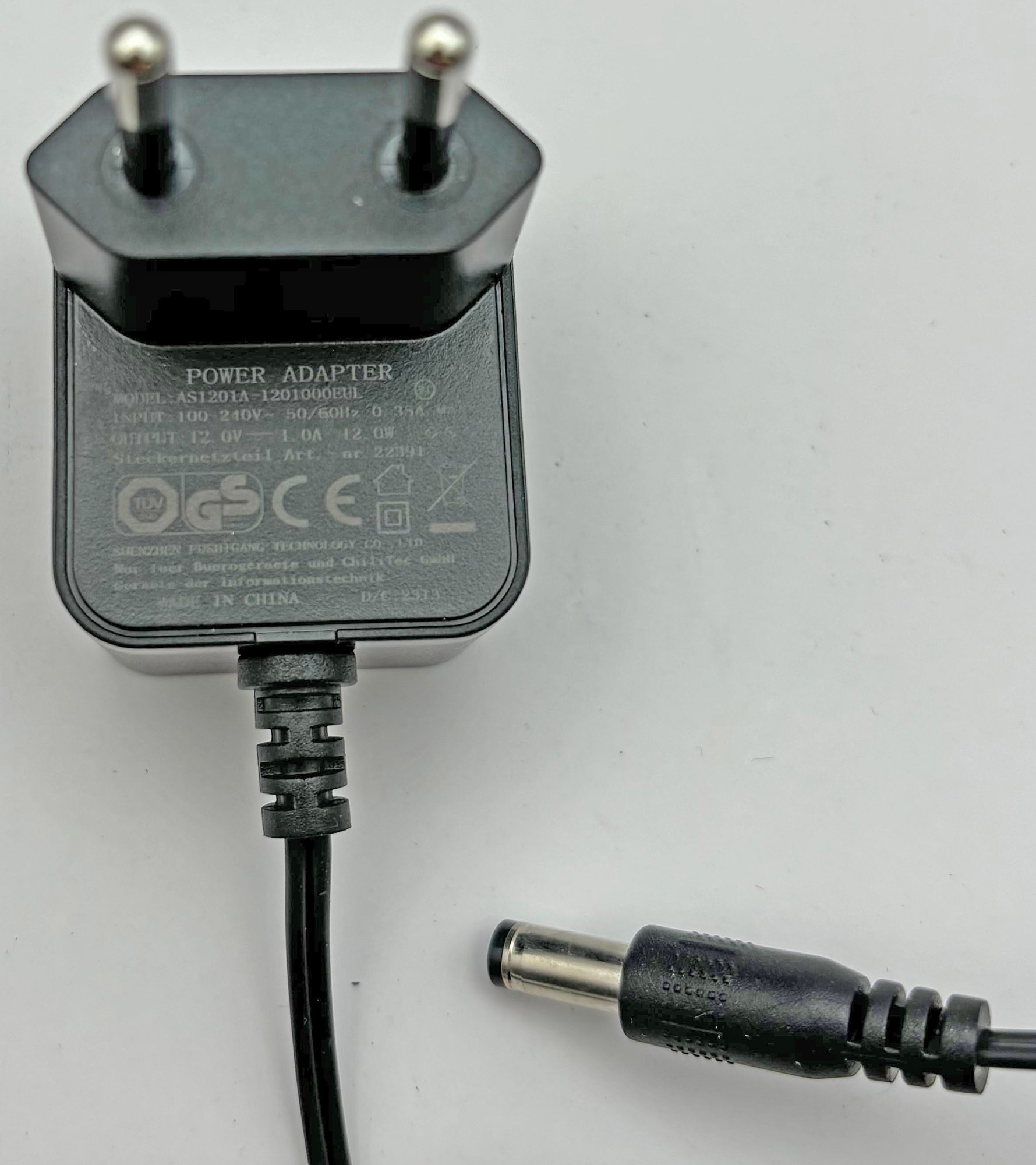 Stecker-Netzteil "CTN-1212n" 110-240V~ >12V=, 1000mA / 12W X - Bild 2