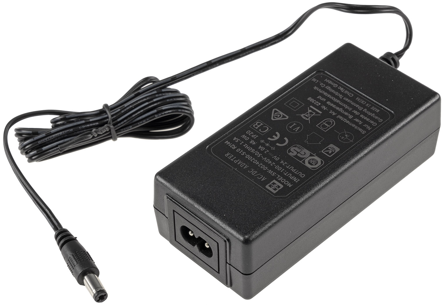 Stecker-Netzteil "CTN-2448n" 110-240V~ >24V=, 2000mA / 48W X