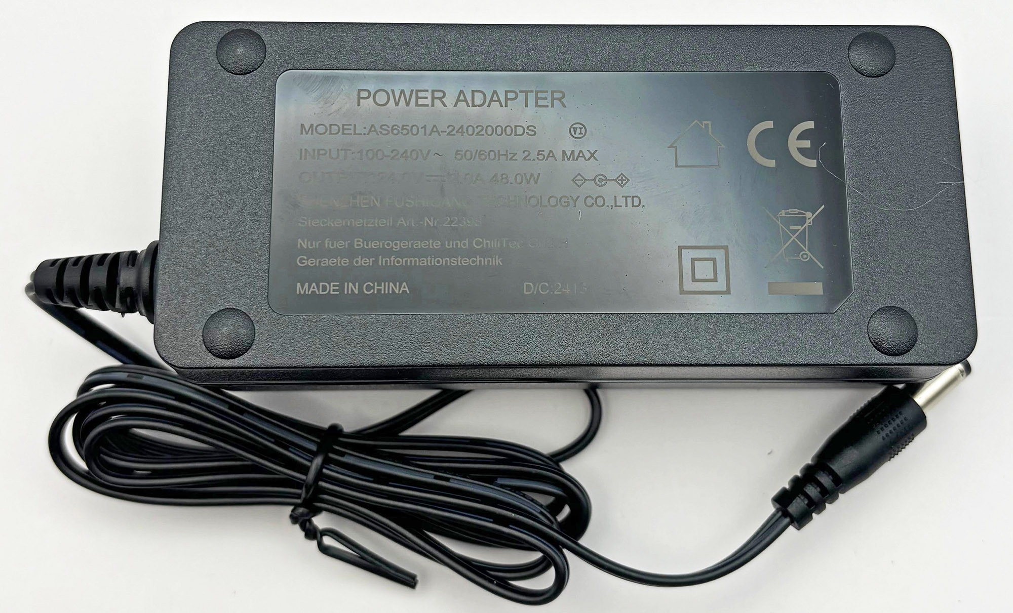 Stecker-Netzteil "CTN-2448n" 110-240V~ >24V=, 2000mA / 48W X - Bild 2