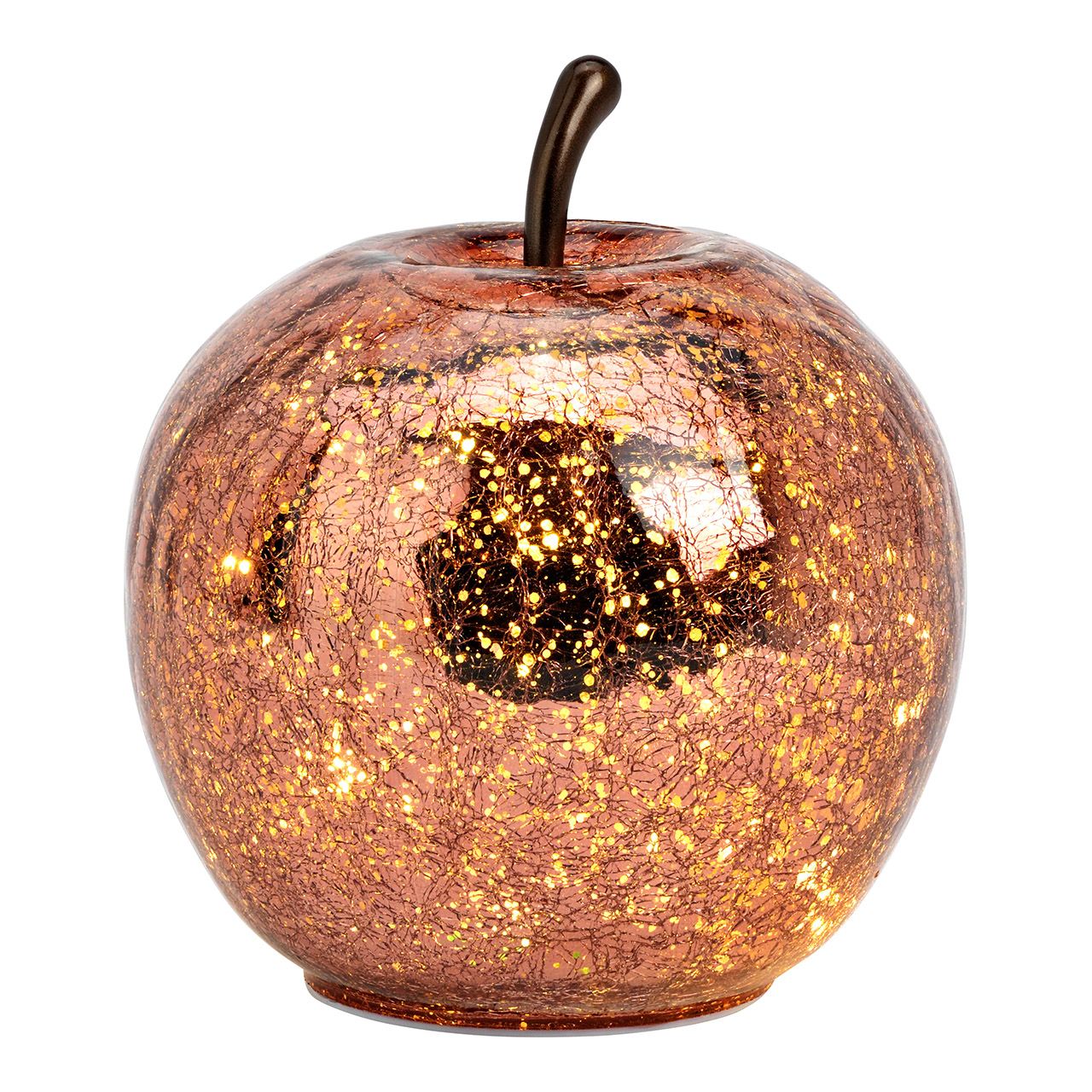 DEKO Apfel mit 20LED`s Metallic Pink