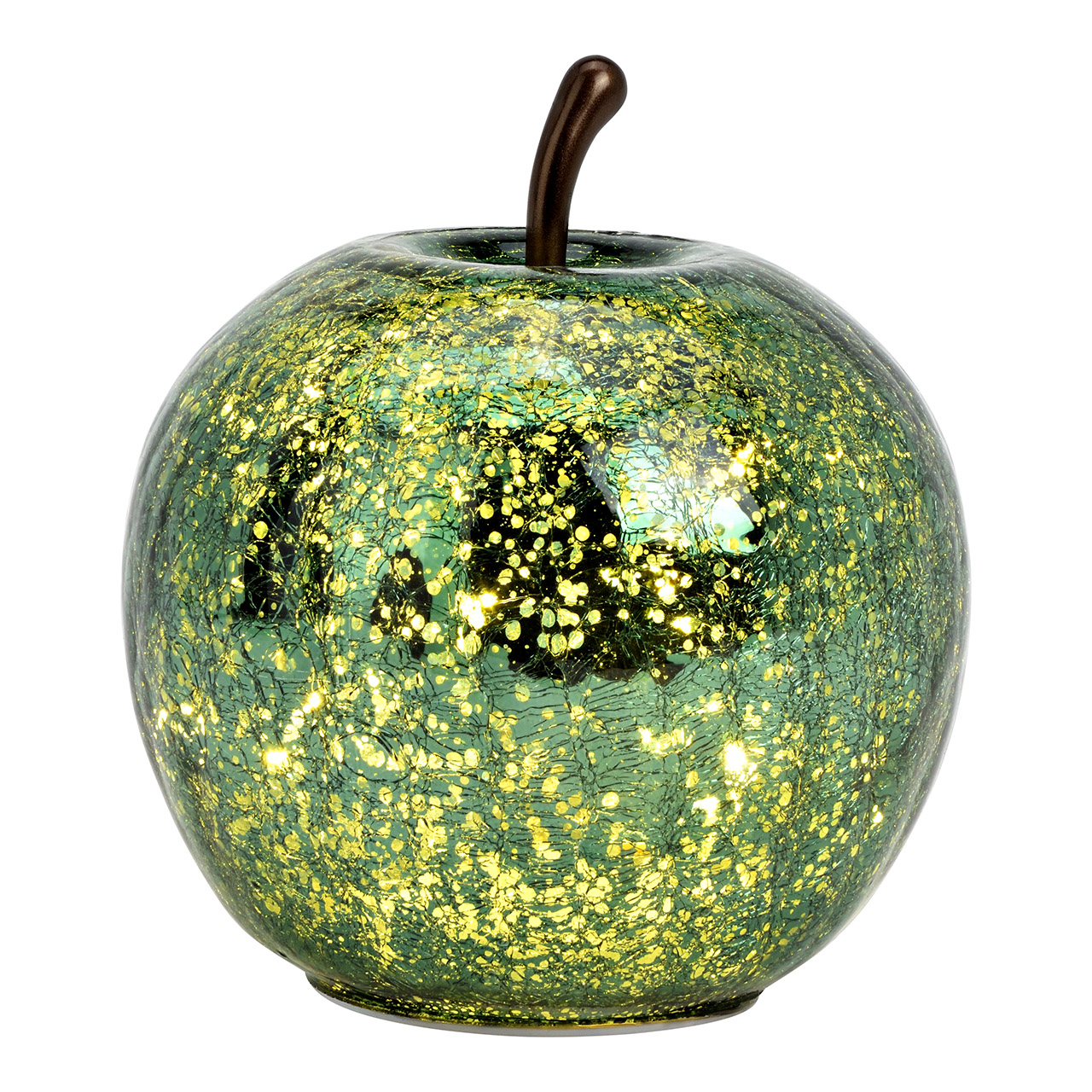 DEKO Apfel mit 20LED`s Metallic Grün