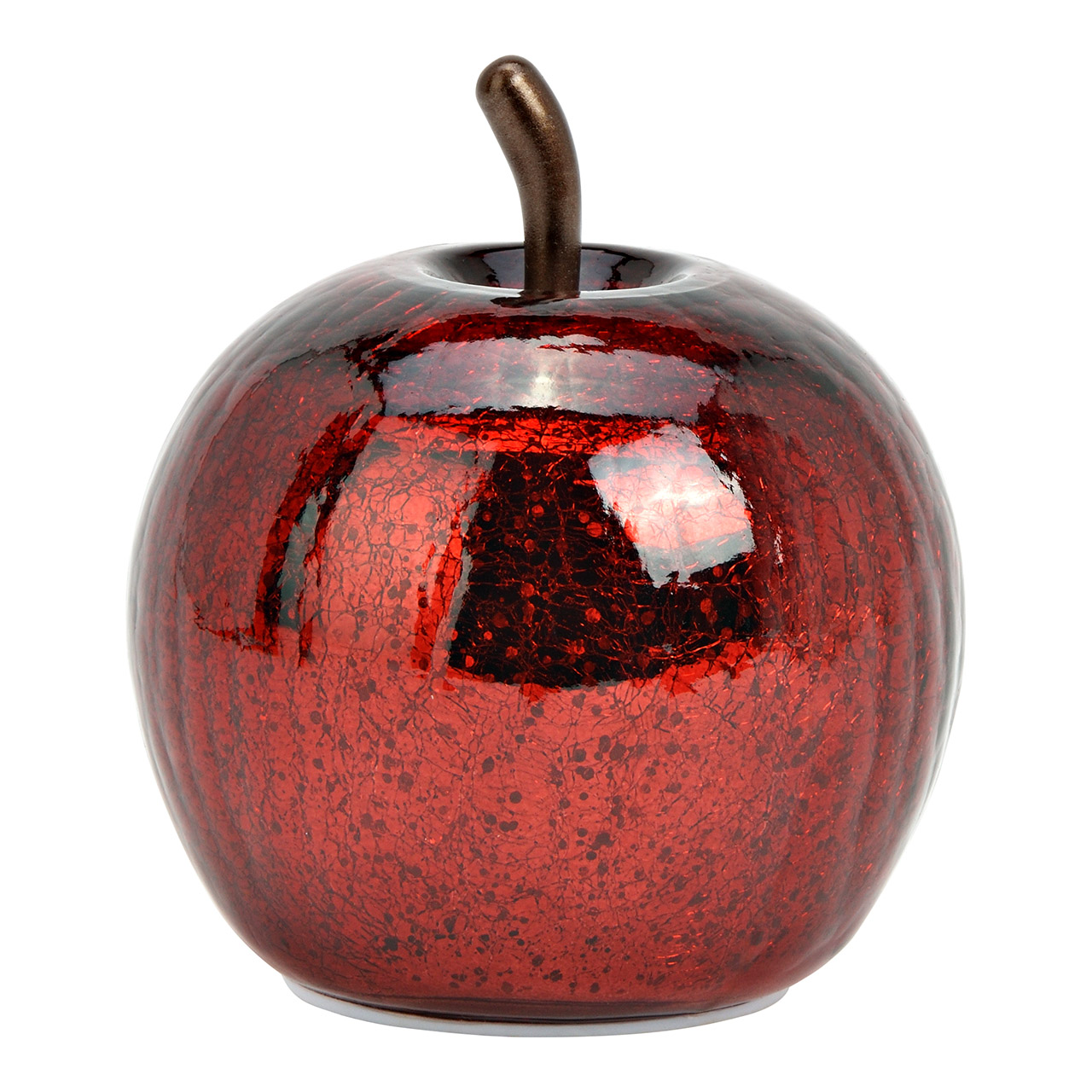 DEKO Apfel mit 10LED`s Metallic Rot - Bild 1