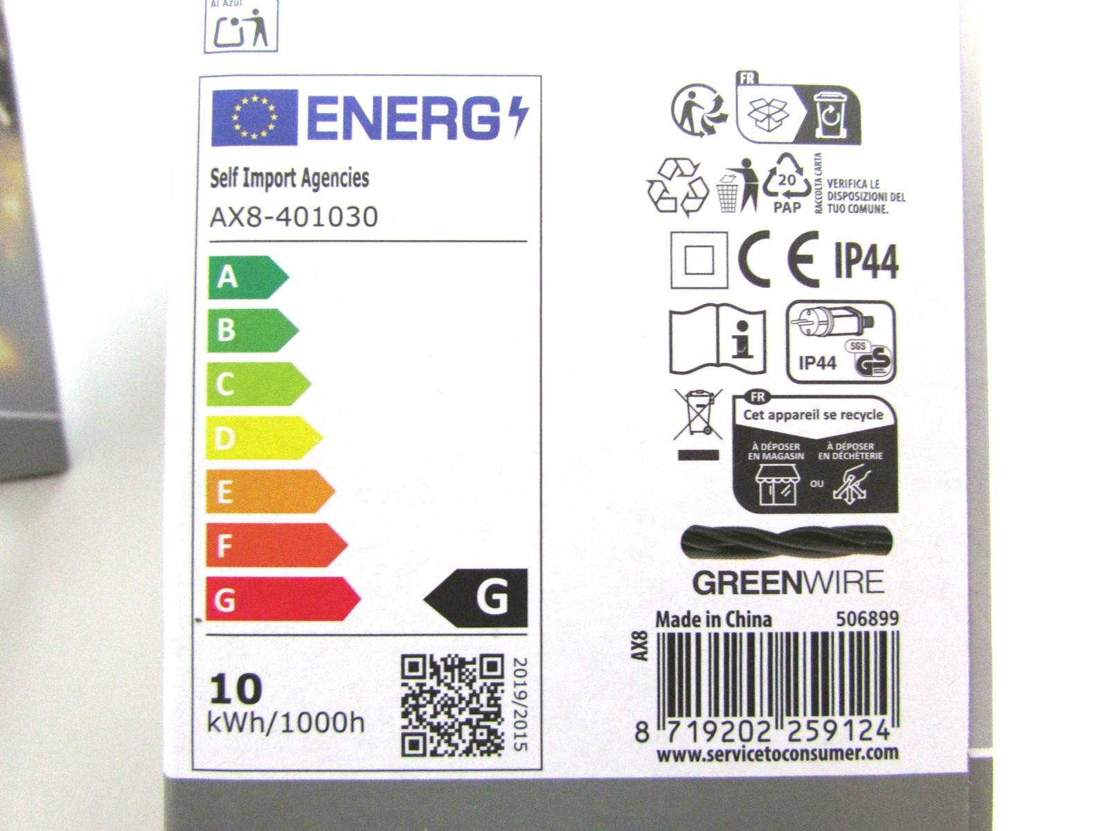 LED Lichterkette 230 Volt 180LED`s warmweiß - Bild 2