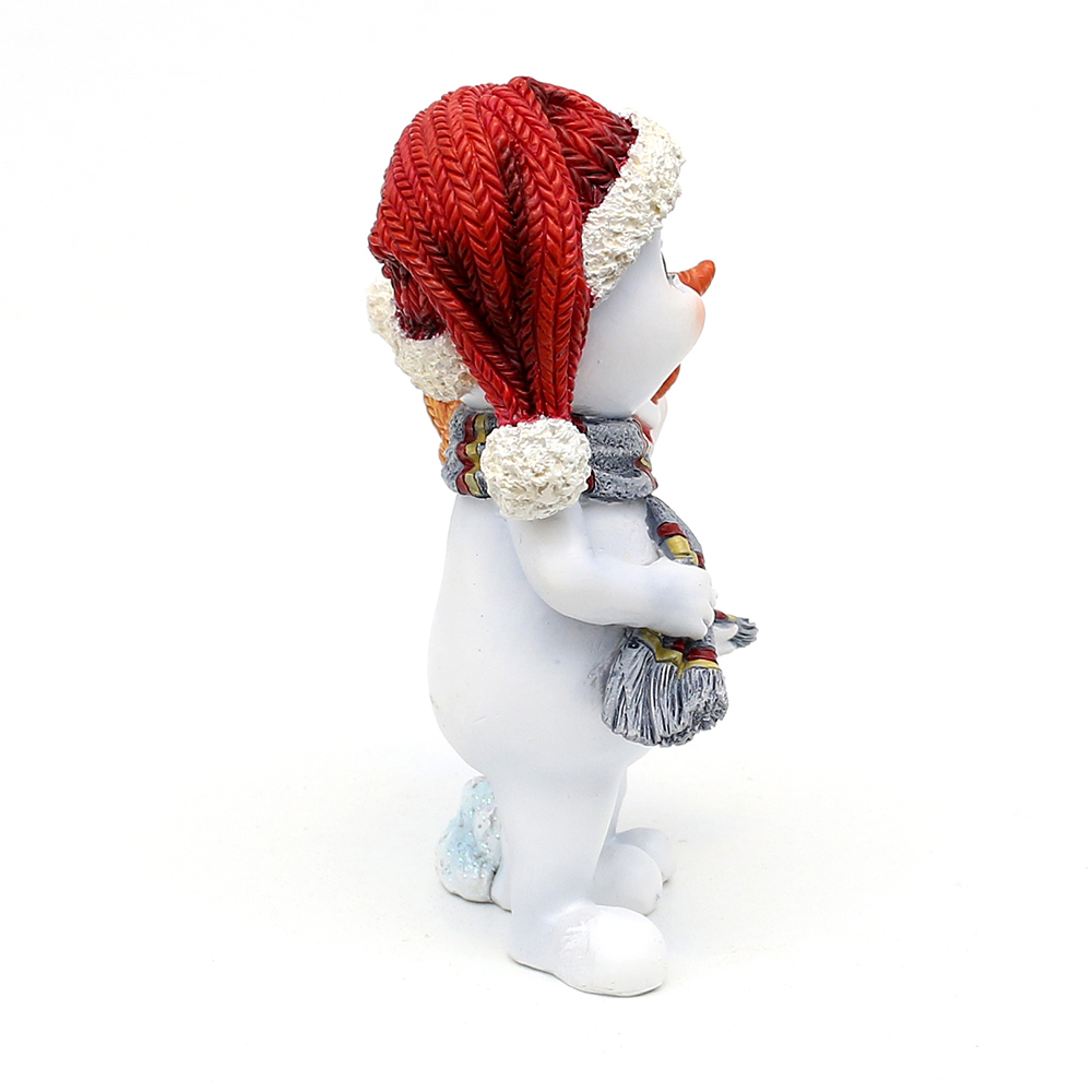 Schneekinderpaar mit Mütze & Schal 11 x 7 x 15 cm - Bild 3
