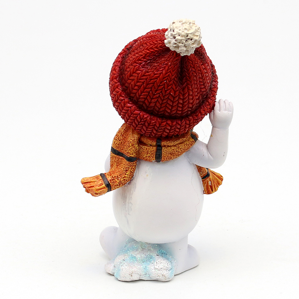 Schneekind mit Mütze & Schal rot 8x6,8x14,5 cm - Bild 1